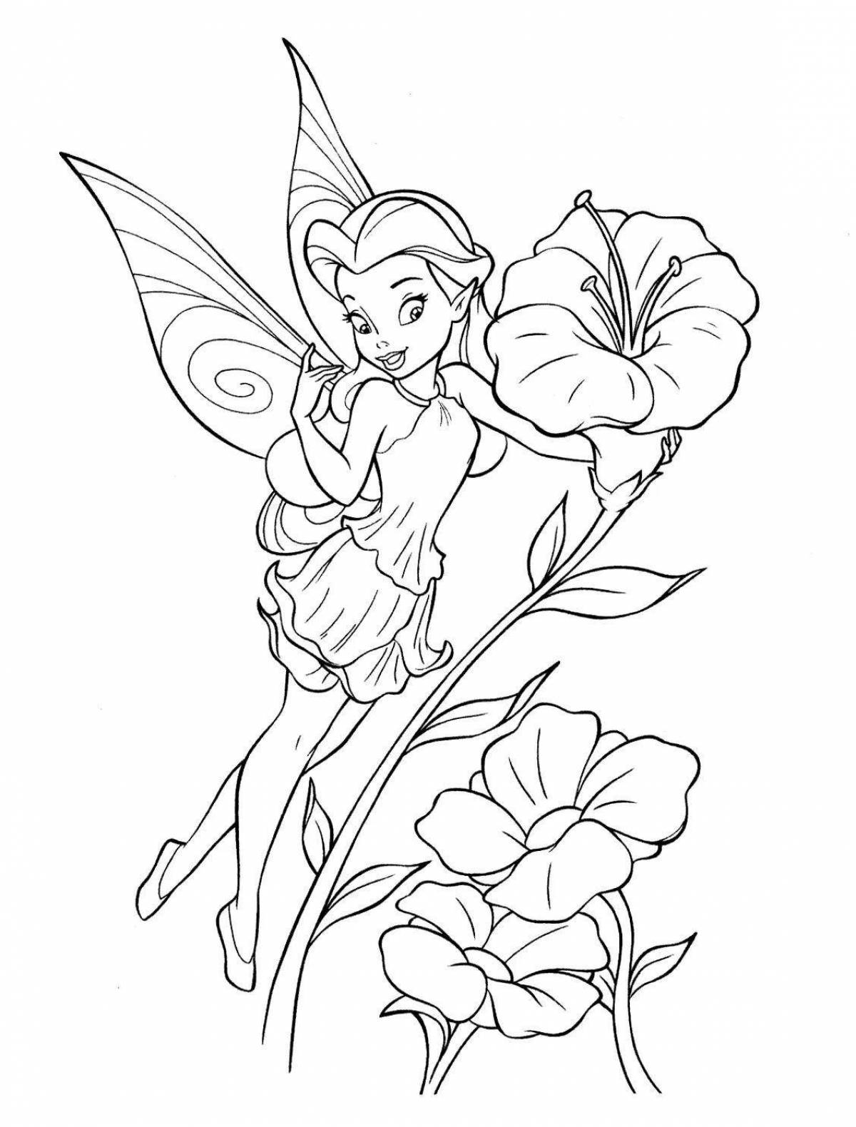 Fancy coloring fairy