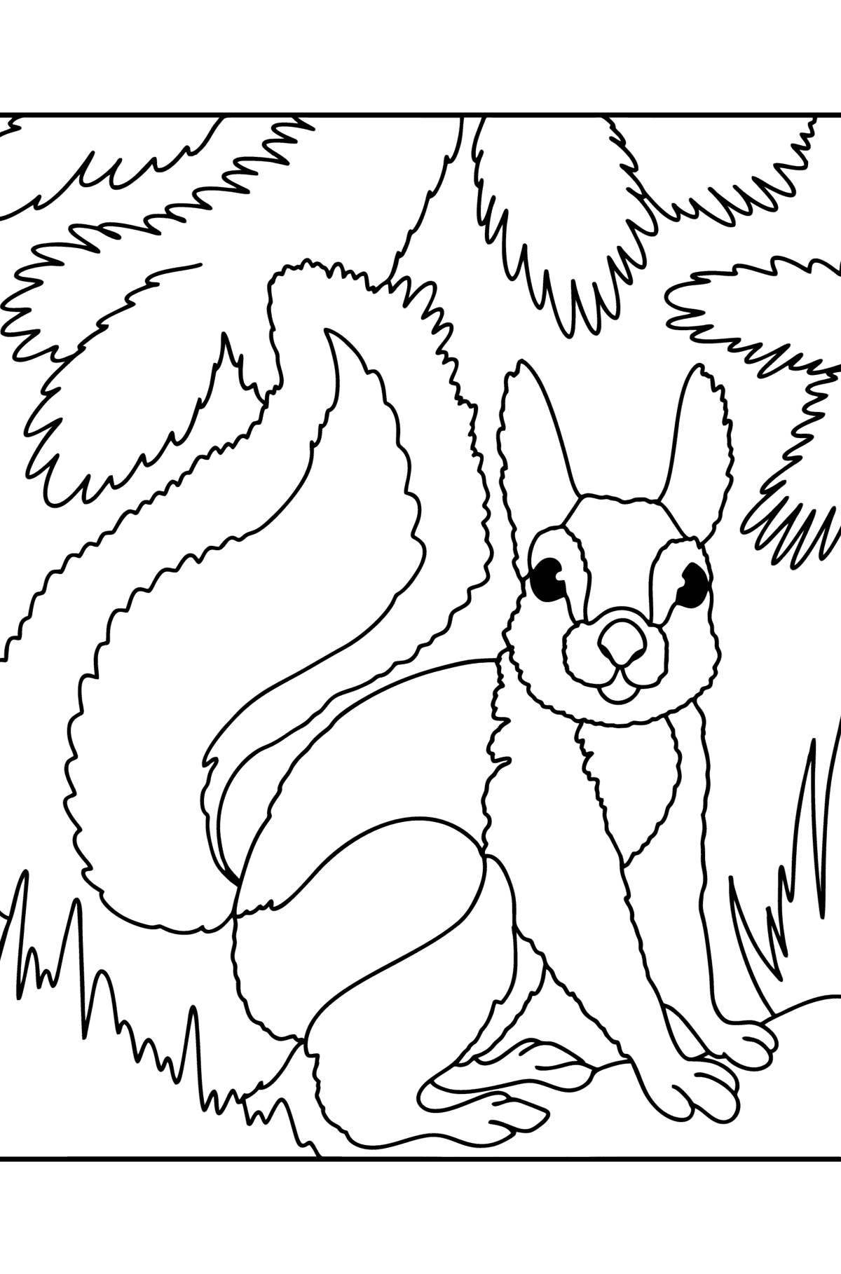 Colorful forest animal coloring page for 6-7 year olds