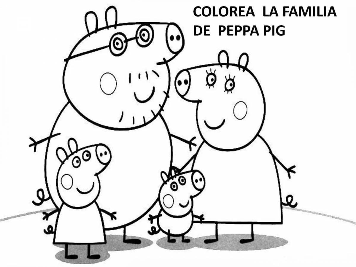 Coloring animated peppa pig