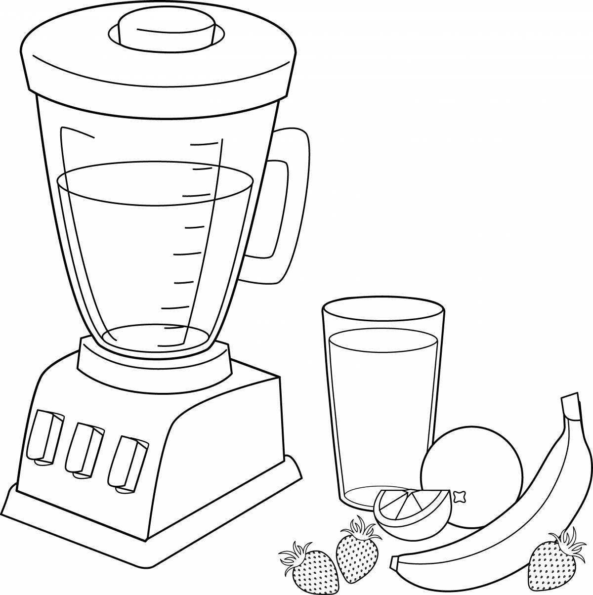 Colorful household appliances coloring book for 2-3 year olds