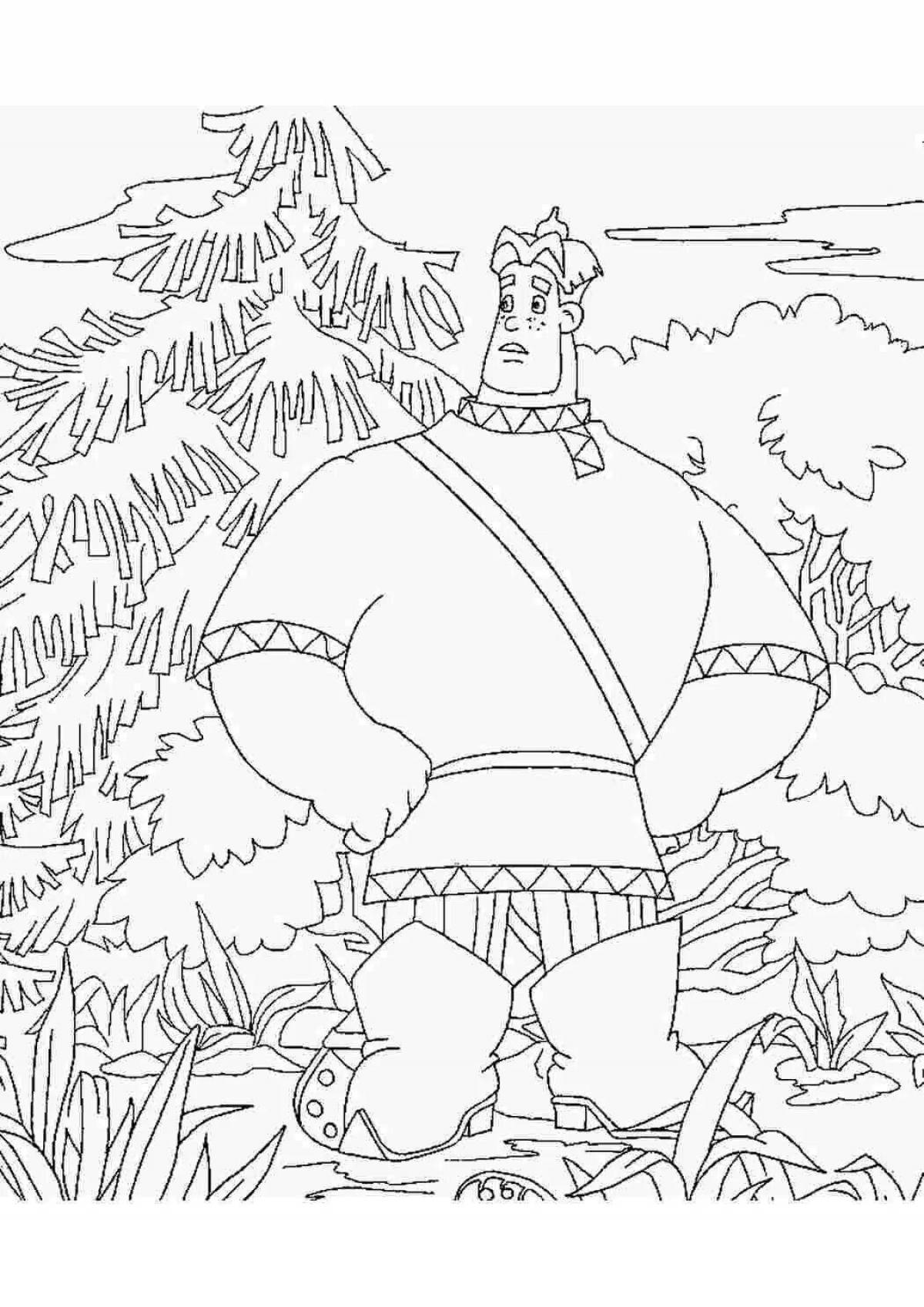 Photo Charming coloring of Russian heroes