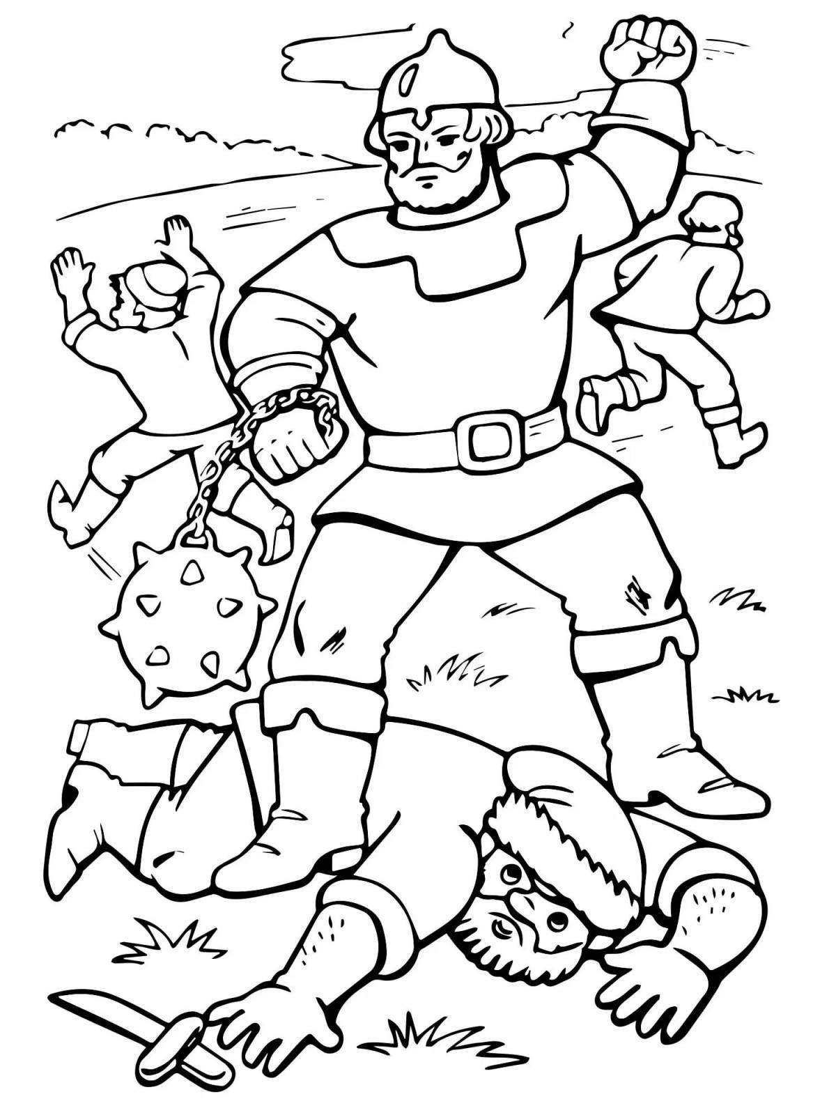 Photo Magic coloring of Russian heroes