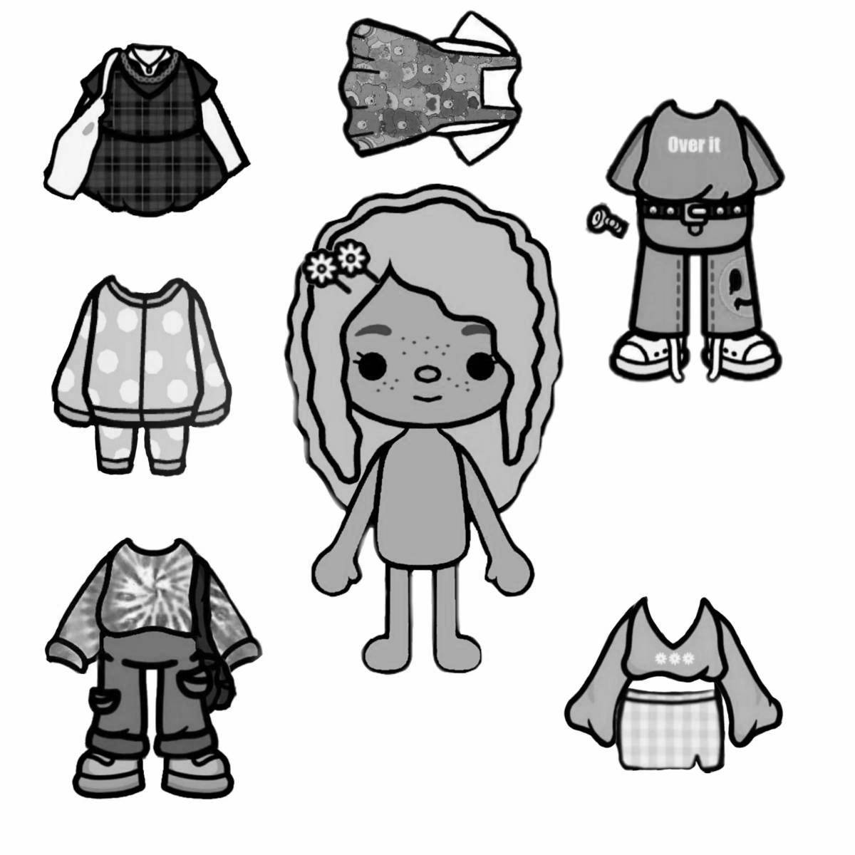Special toka boca character coloring for paper house
