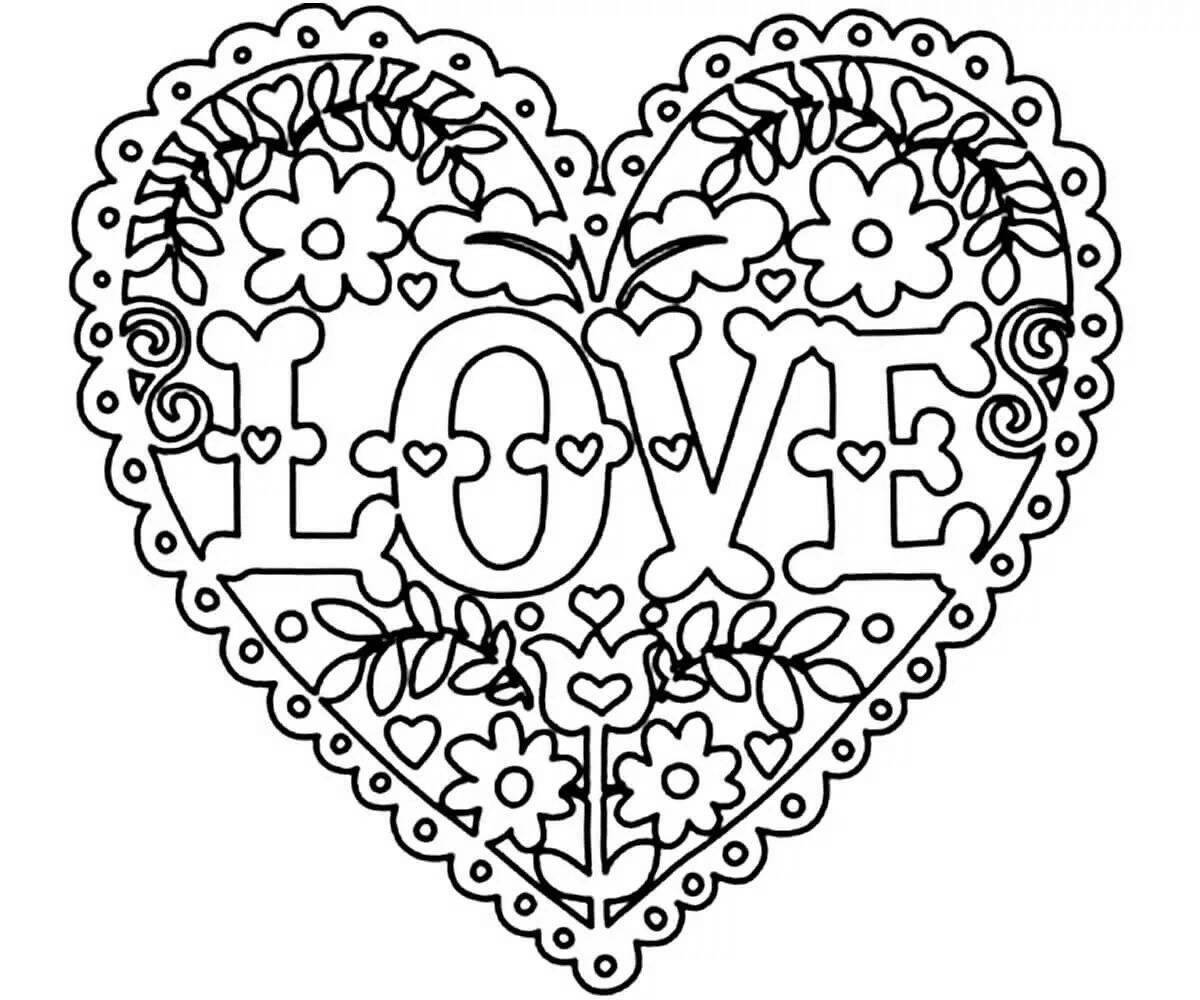 Exquisite valentine coloring book for valentine's day for kids