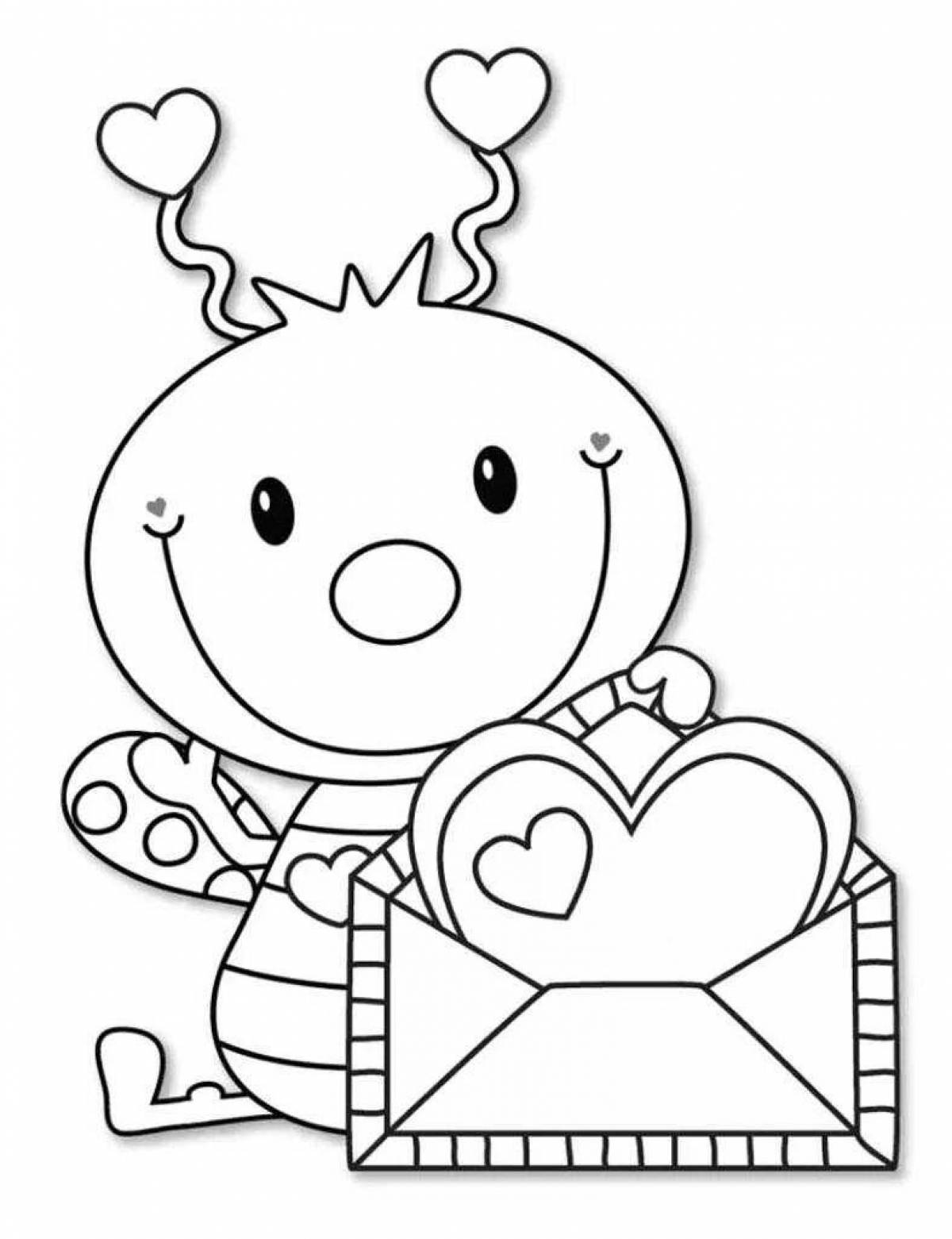 Wonderful valentine coloring pages for valentine's day for kids