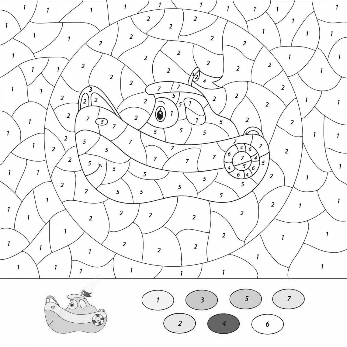 Photo Fun coloring by numbers for 8-9 year olds