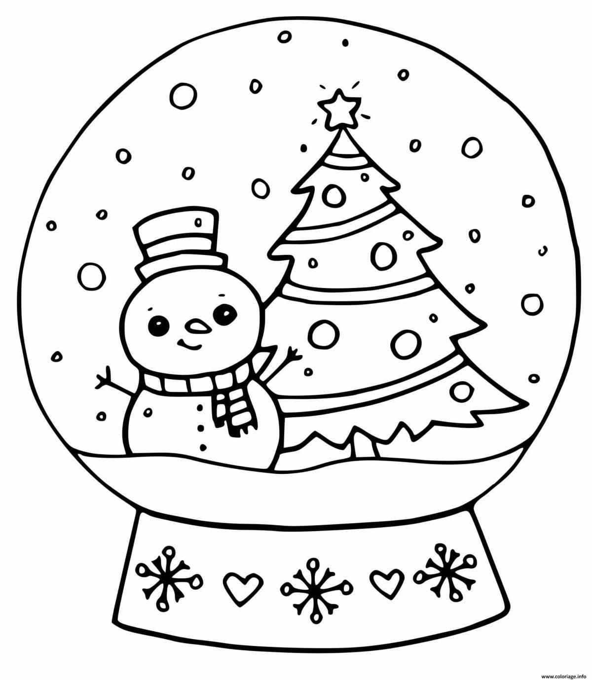 Adorable Christmas tree coloring book for kids 6-7 years old