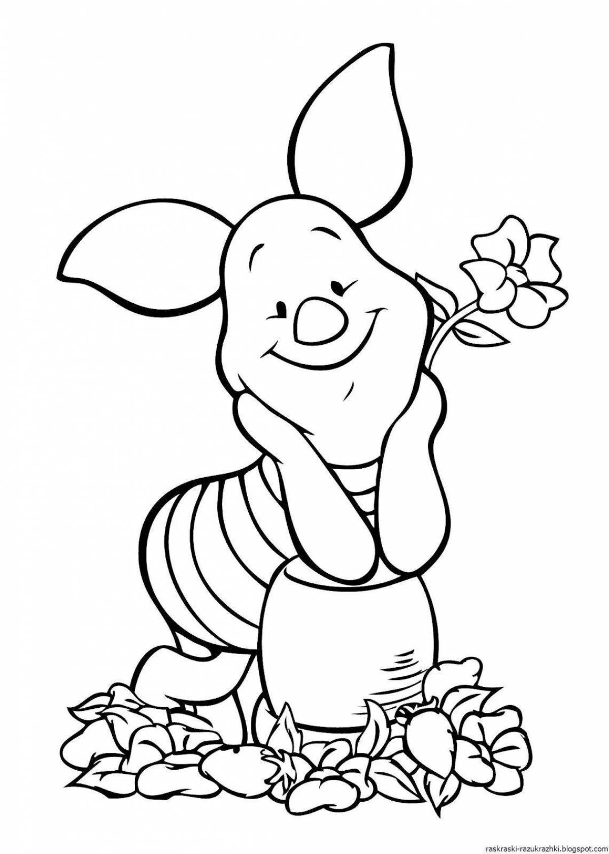Gorgeous cartoon characters coloring book for 4-5 year olds