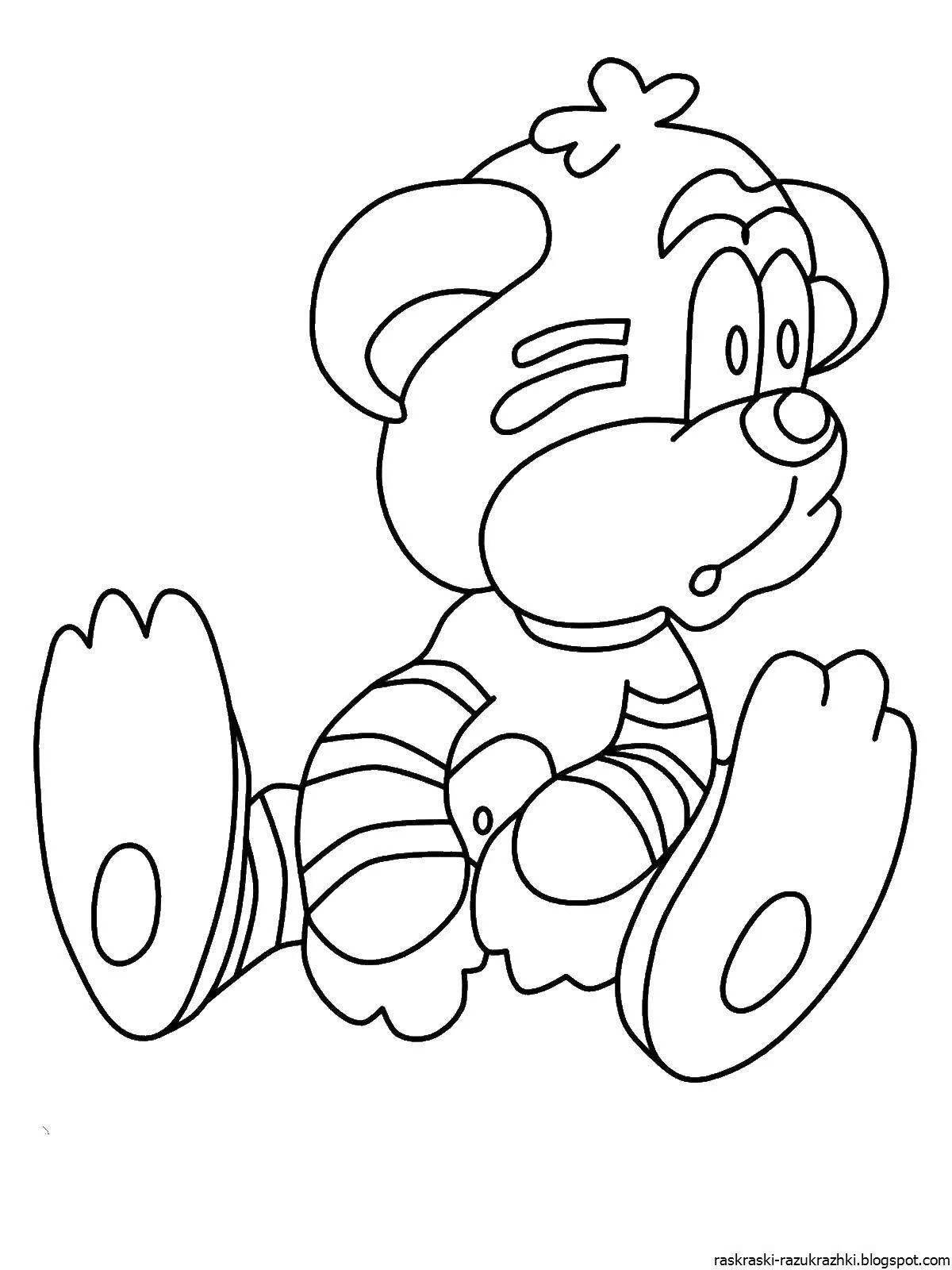 Fabulous cartoon characters coloring book for children 4-5 years old