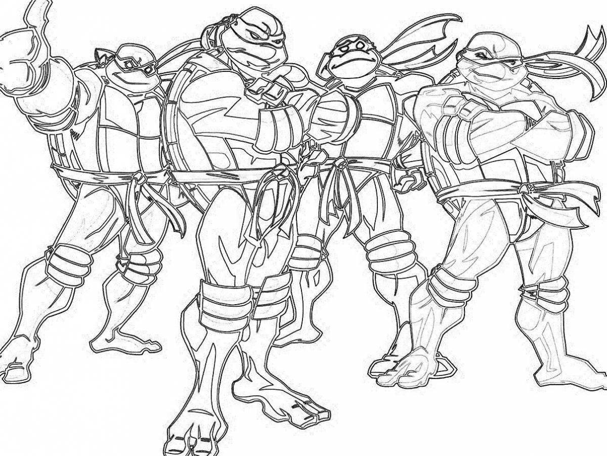Fabulous Teenage Mutant Ninja Turtles coloring pages for kids