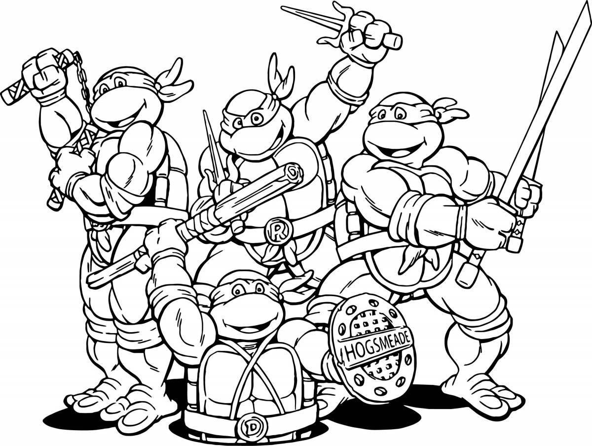Gorgeous Teenage Mutant Ninja Turtles Coloring Pages for Preschoolers