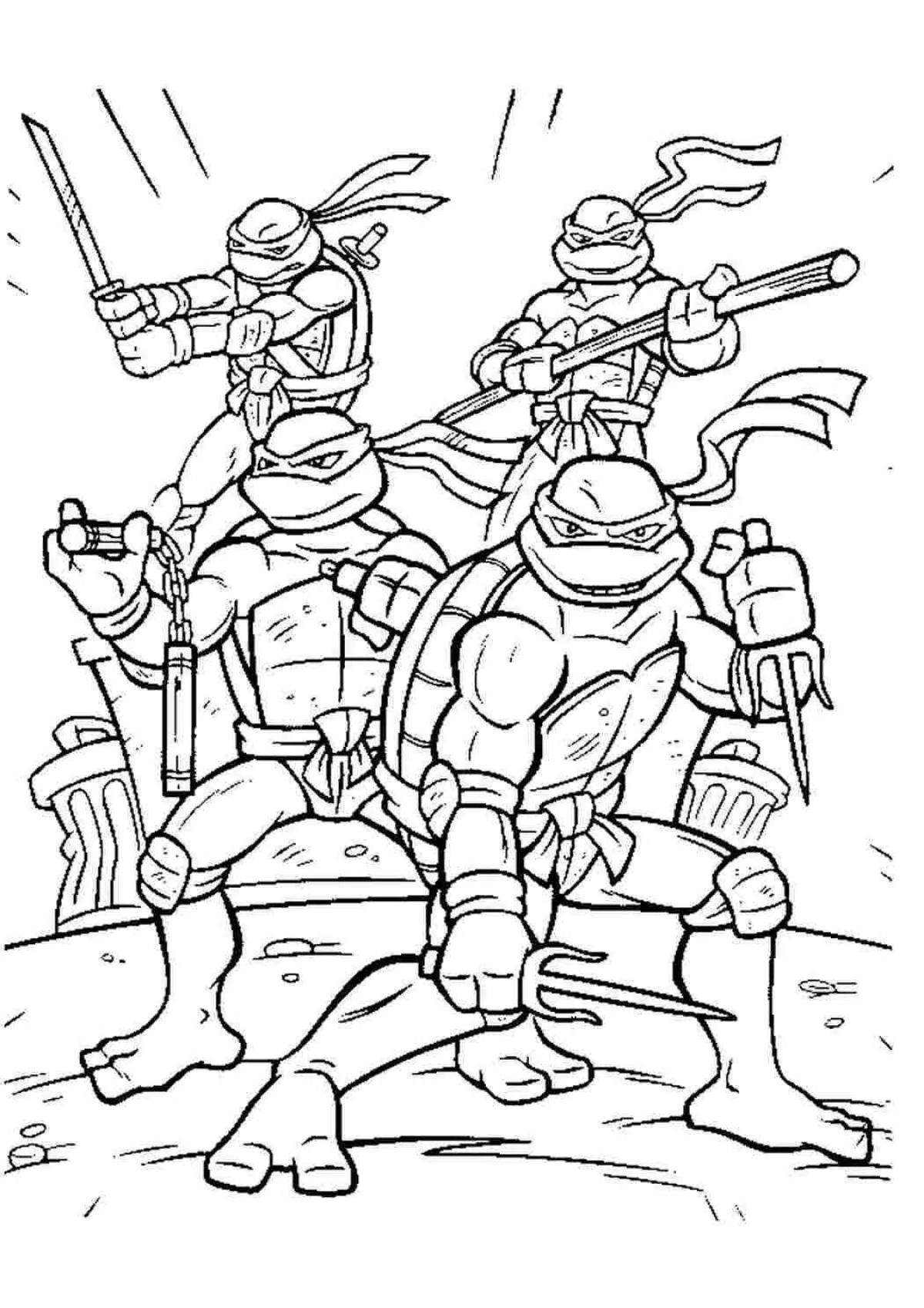 Amazing Teenage Mutant Ninja Turtles Coloring Pages for 5 year olds