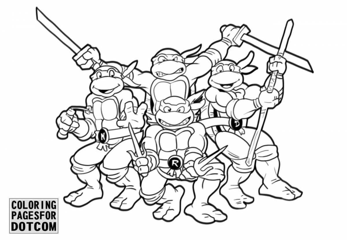 Awesome Teenage Mutant Ninja Turtles coloring pages for kids