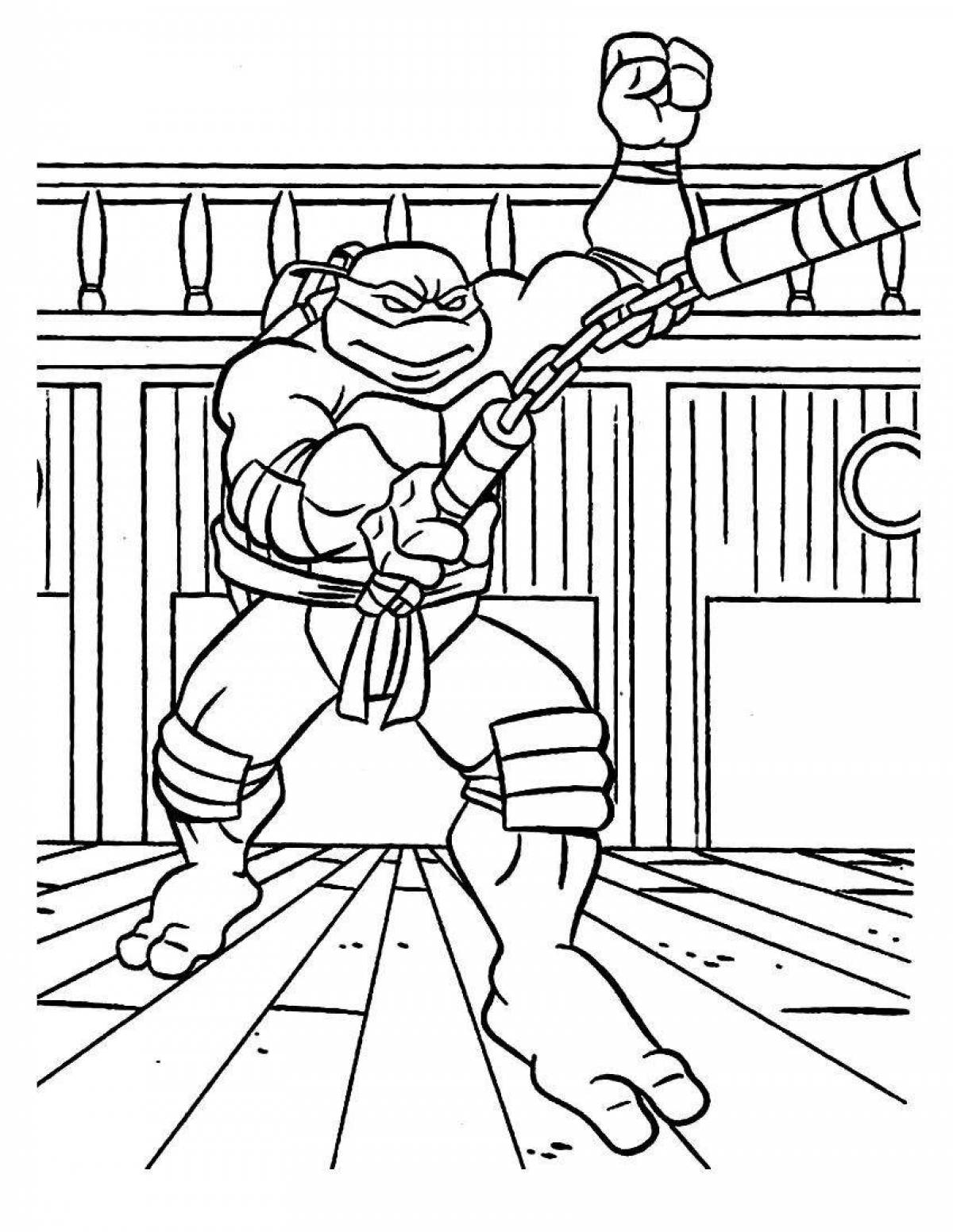 Gorgeous Teenage Mutant Ninja Turtles coloring pages for kids