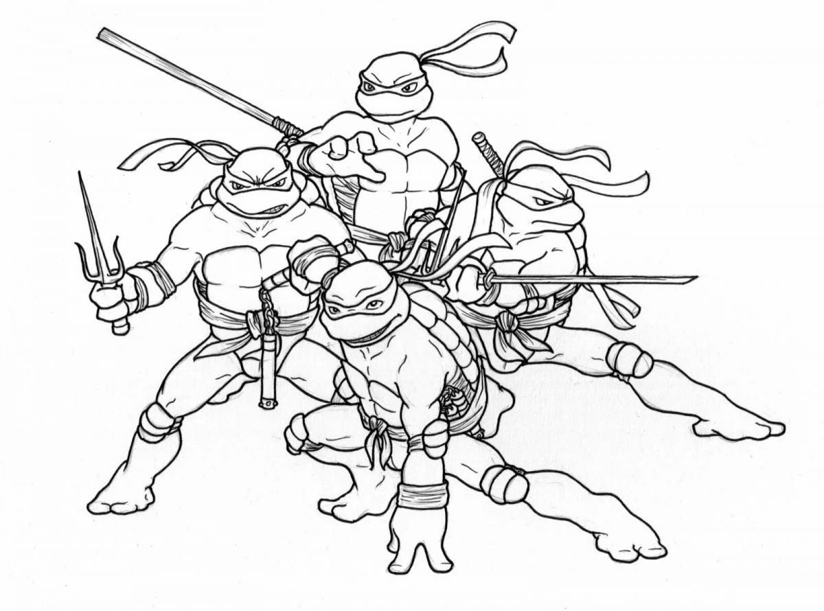 Fine Teenage Mutant Ninja Turtles Coloring Pages for Preschoolers