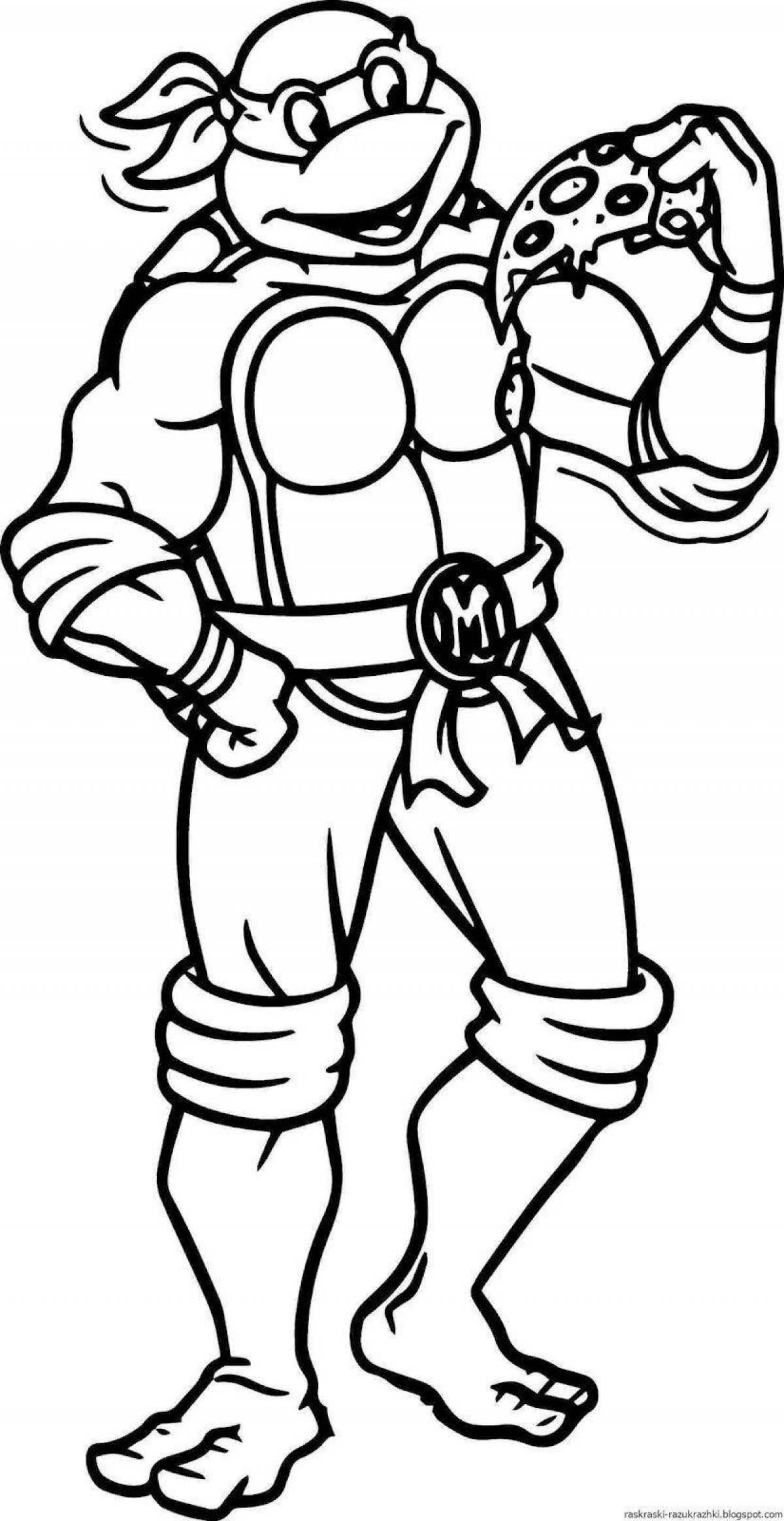 Elegant Teenage Mutant Ninja Turtles Coloring Pages for Toddlers