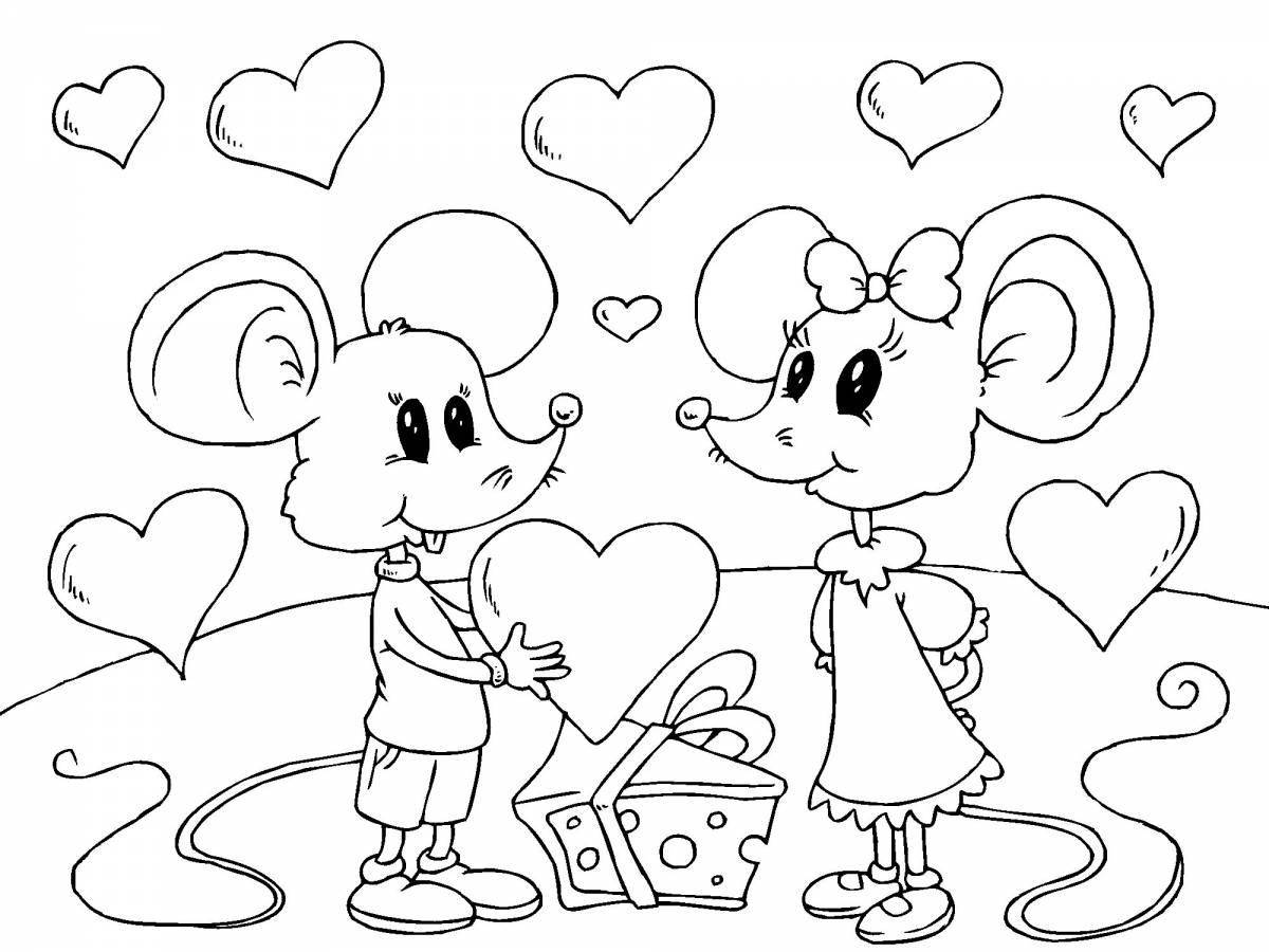 February 14 valentine coloring book