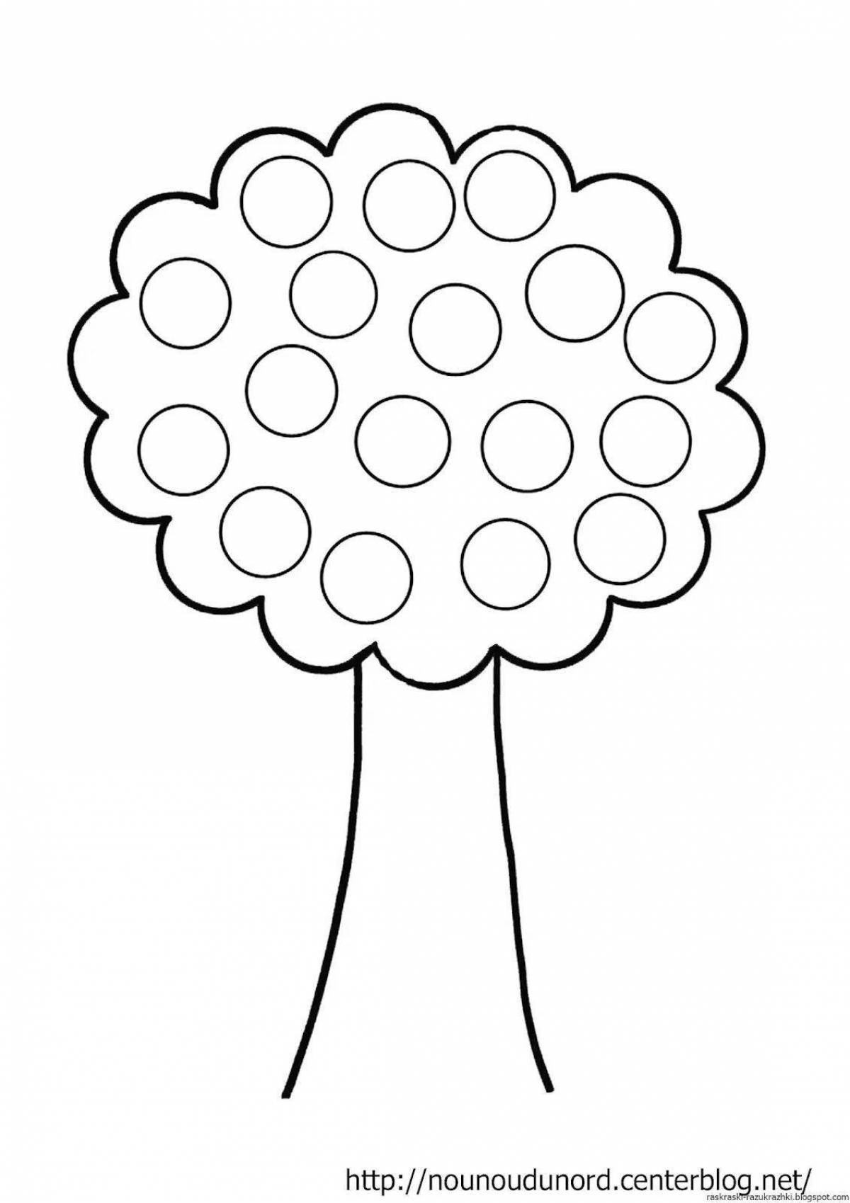 Colorful finger coloring page for 2 year olds