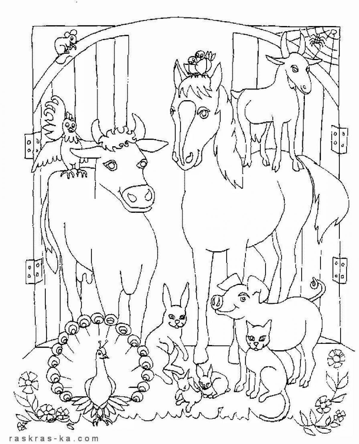 Coloring pages of pets for children 5-7 years old