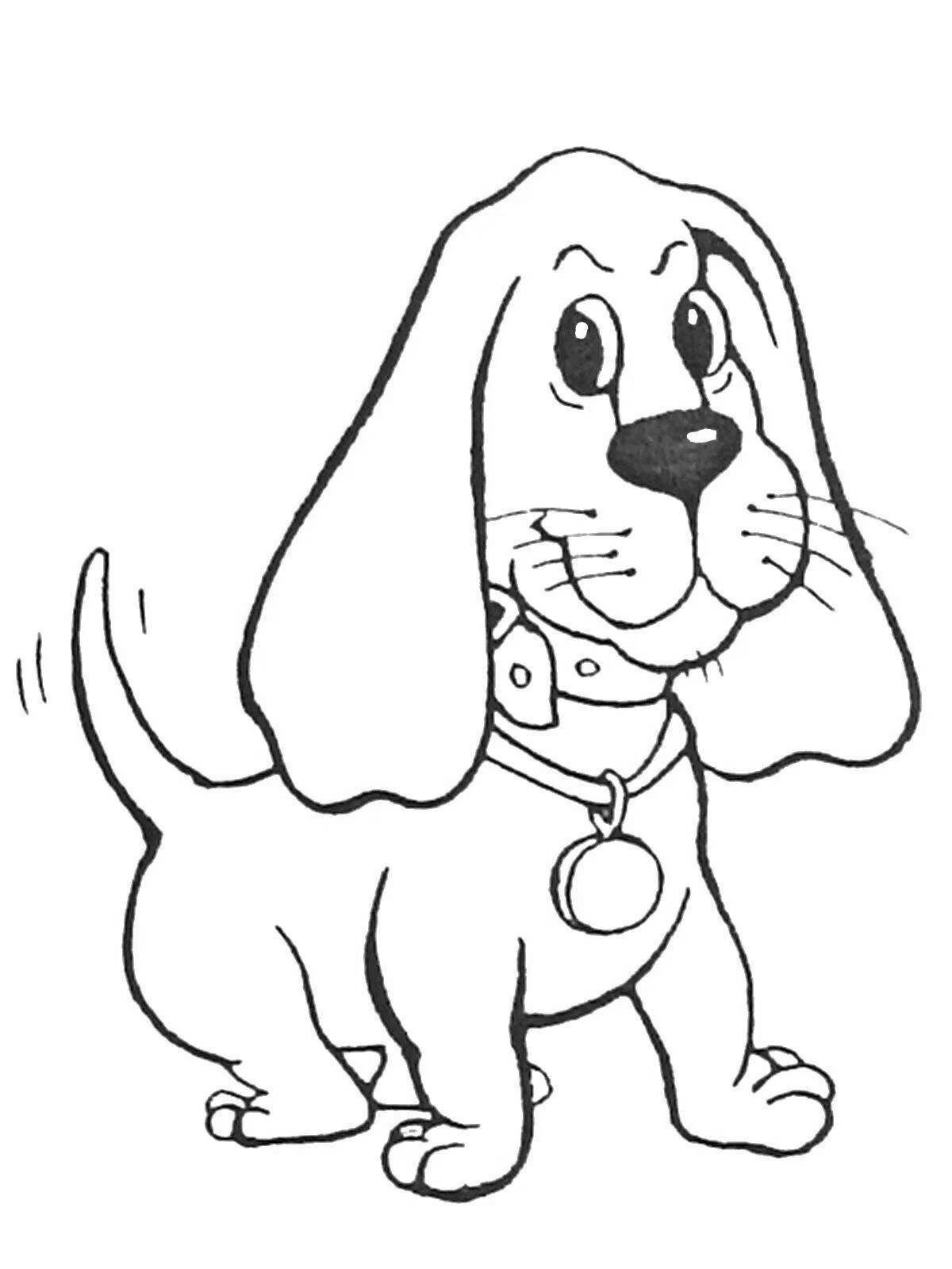 Naughty pet coloring pages for 5-7 year olds