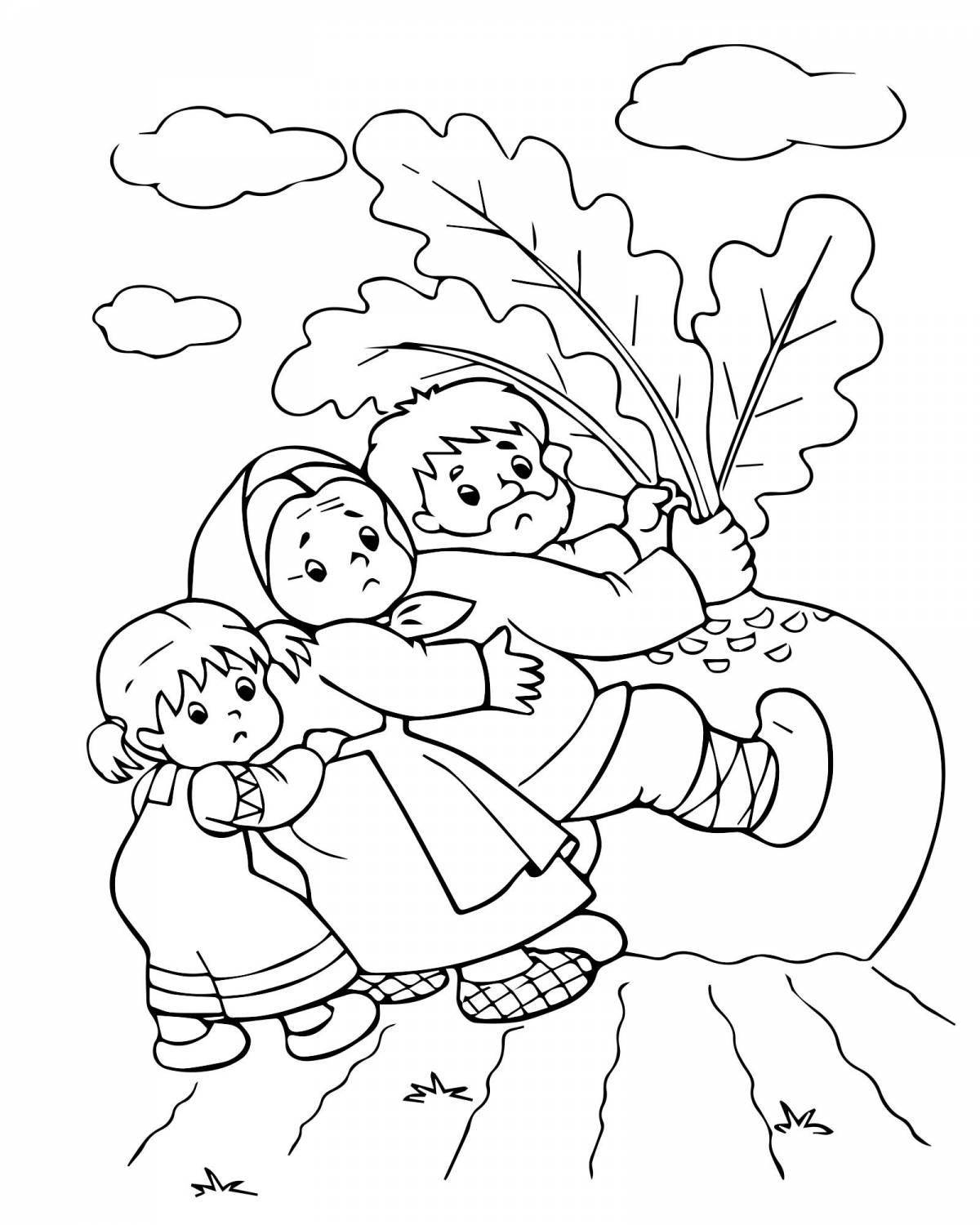 Outstanding turnip coloring page for kids