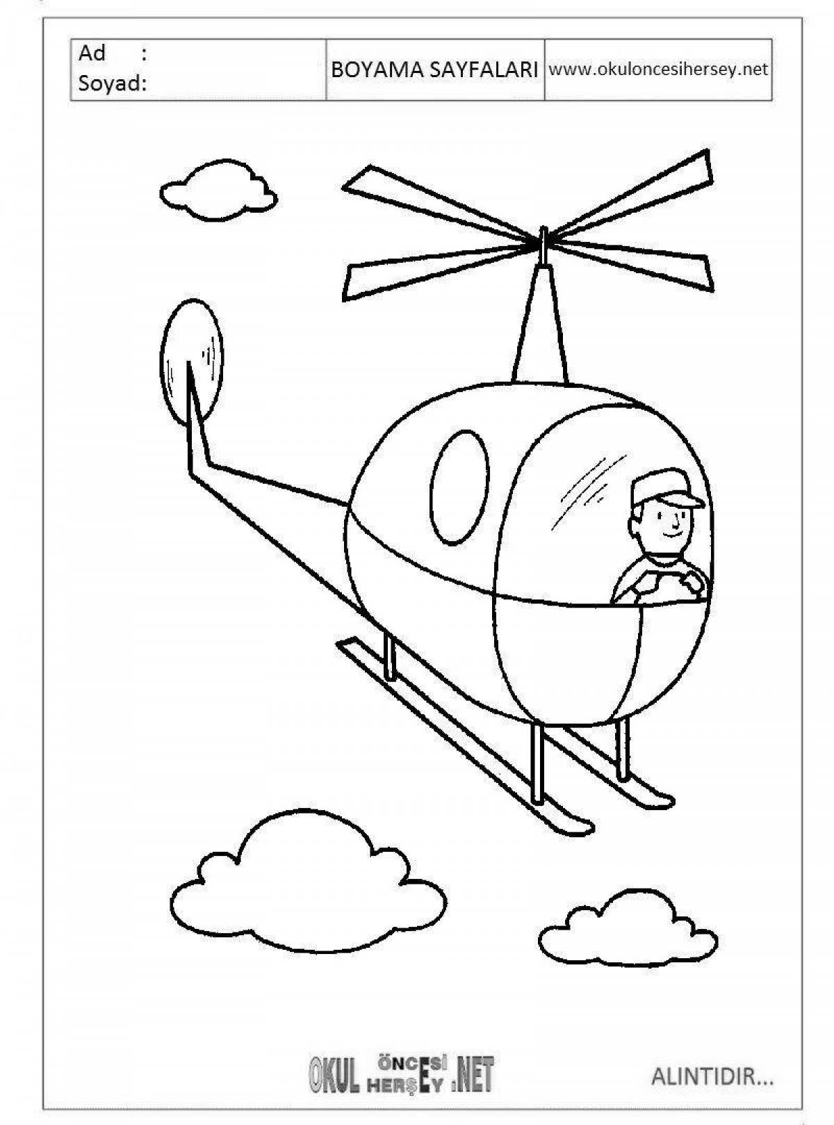 Wonderful air transport coloring book for 6-7 year olds