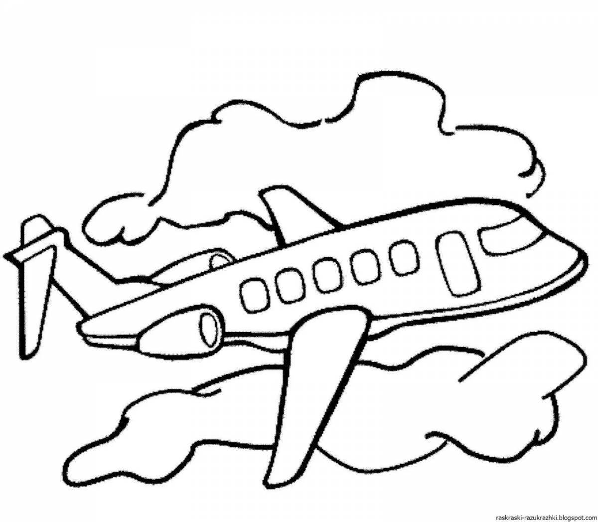 Air transport coloring book for children 6-7 years old