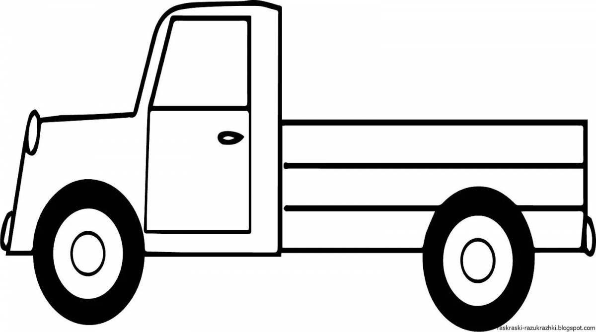 Fun coloring truck for 4-5 year olds