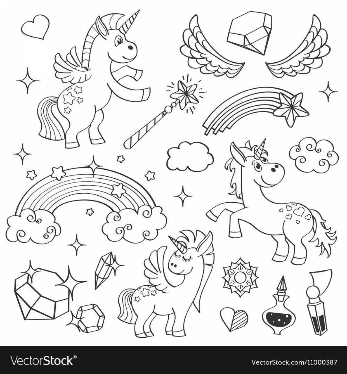 Coloring page graceful little girl