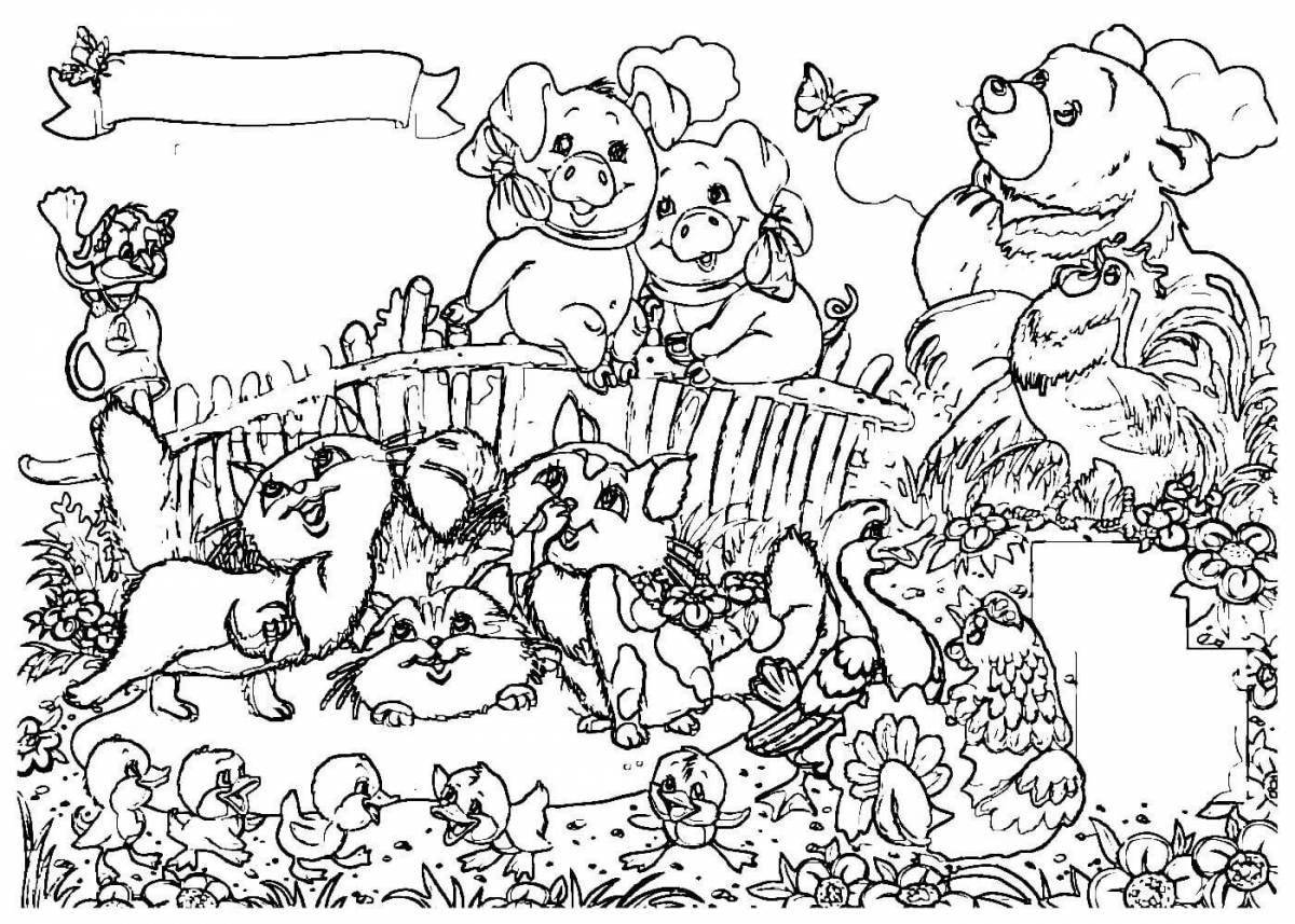 Chukovsky's brilliant fairy tale coloring book