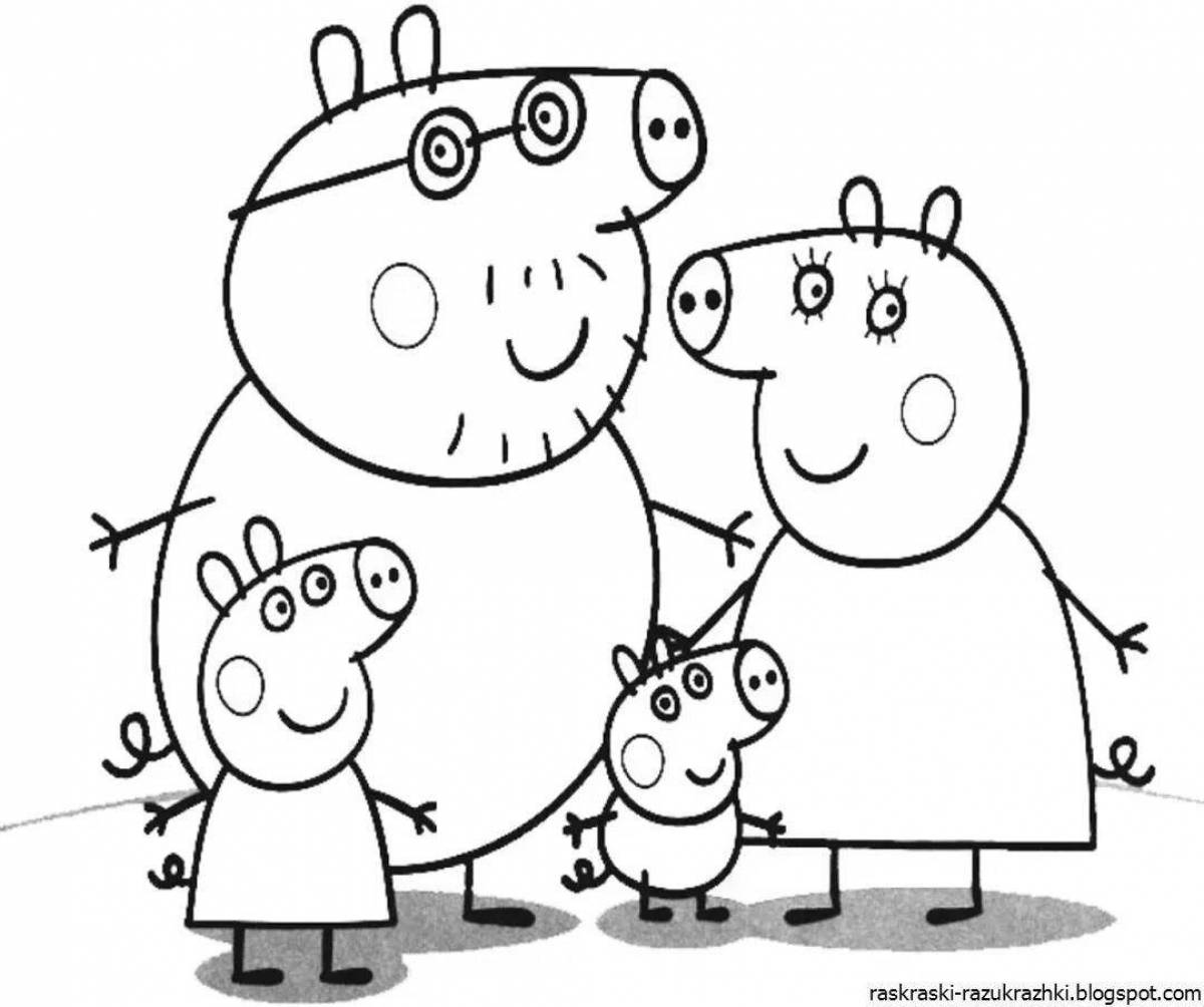 Exciting peppa pig coloring book for kids