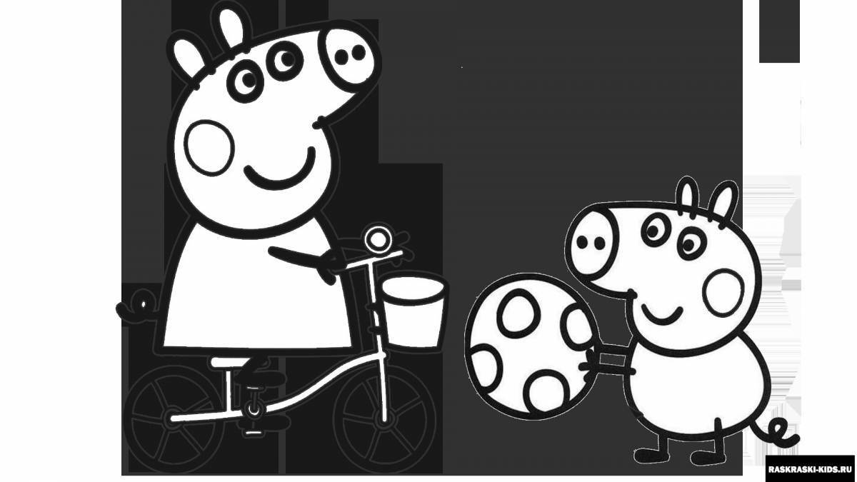 Photo Peppa Pig coloring pages for kids