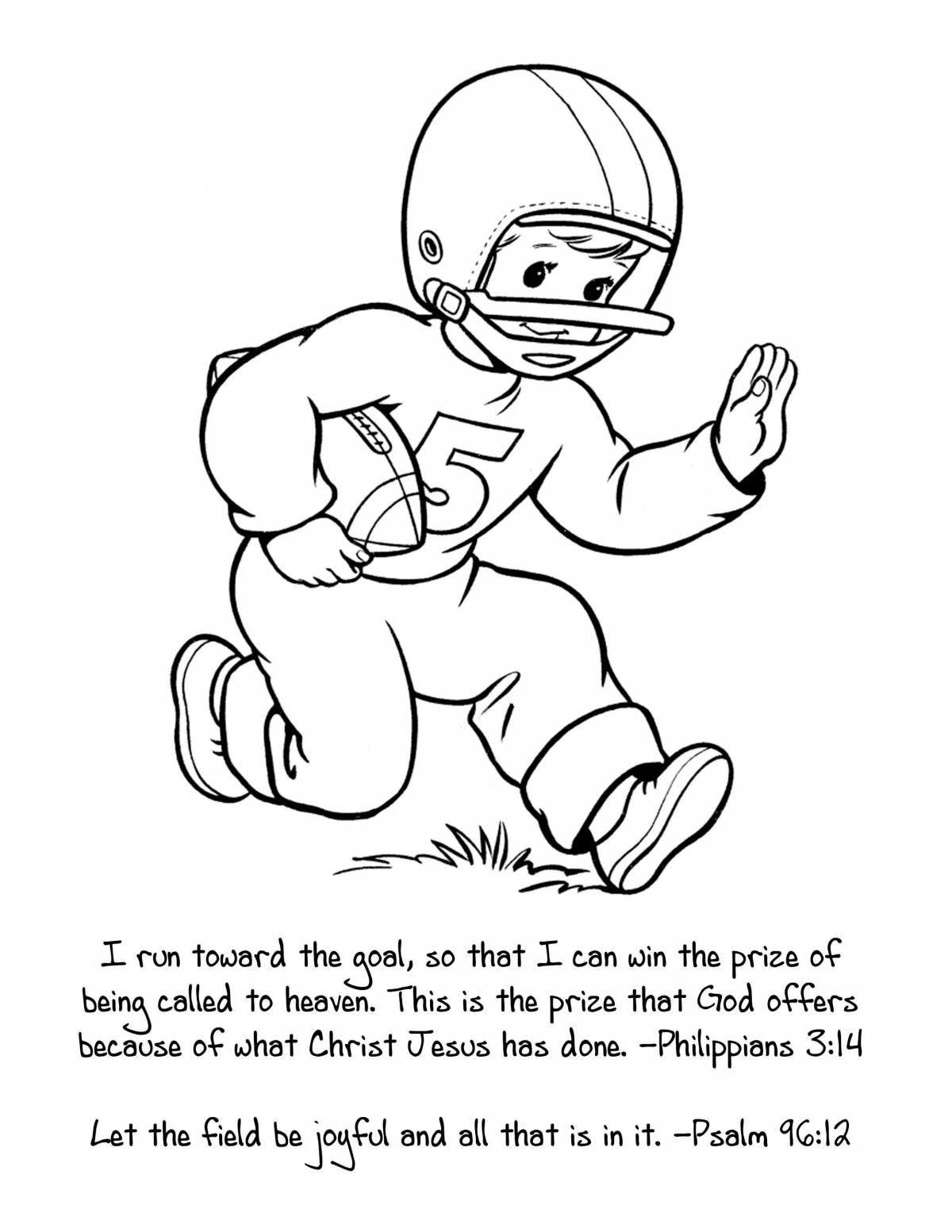Outstanding sports coloring book for kids