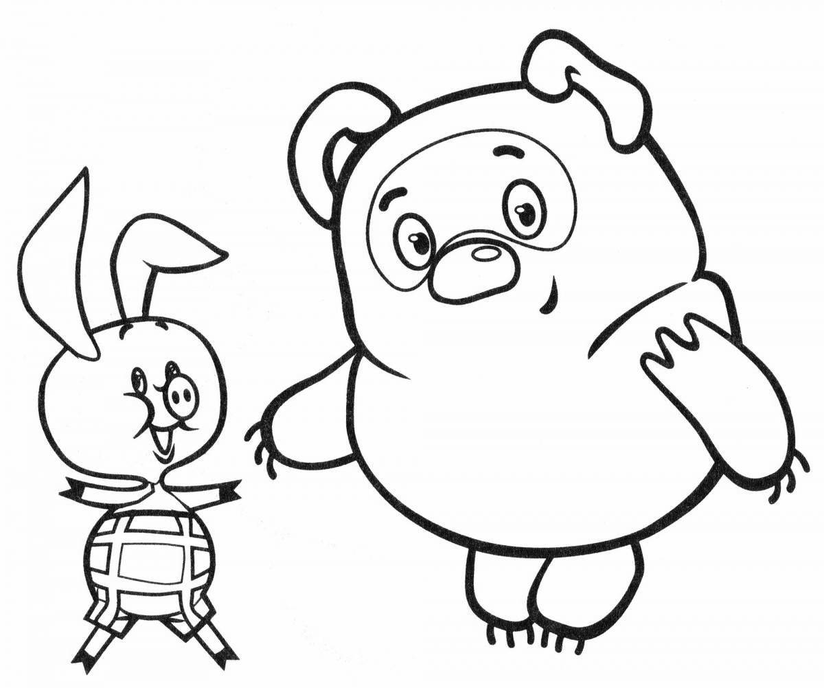Charming winnie the pooh coloring book