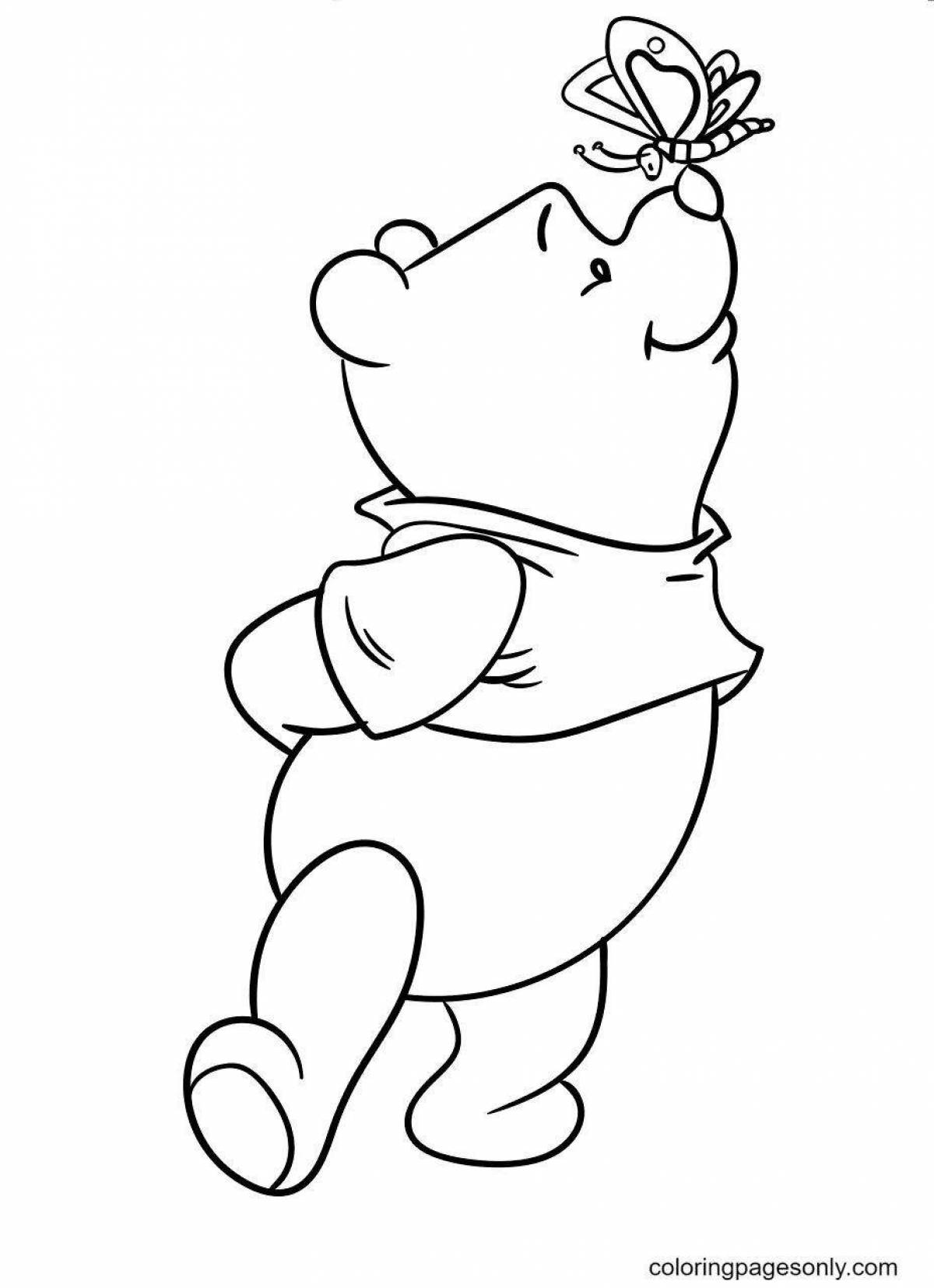 Coloring quirky winnie the pooh