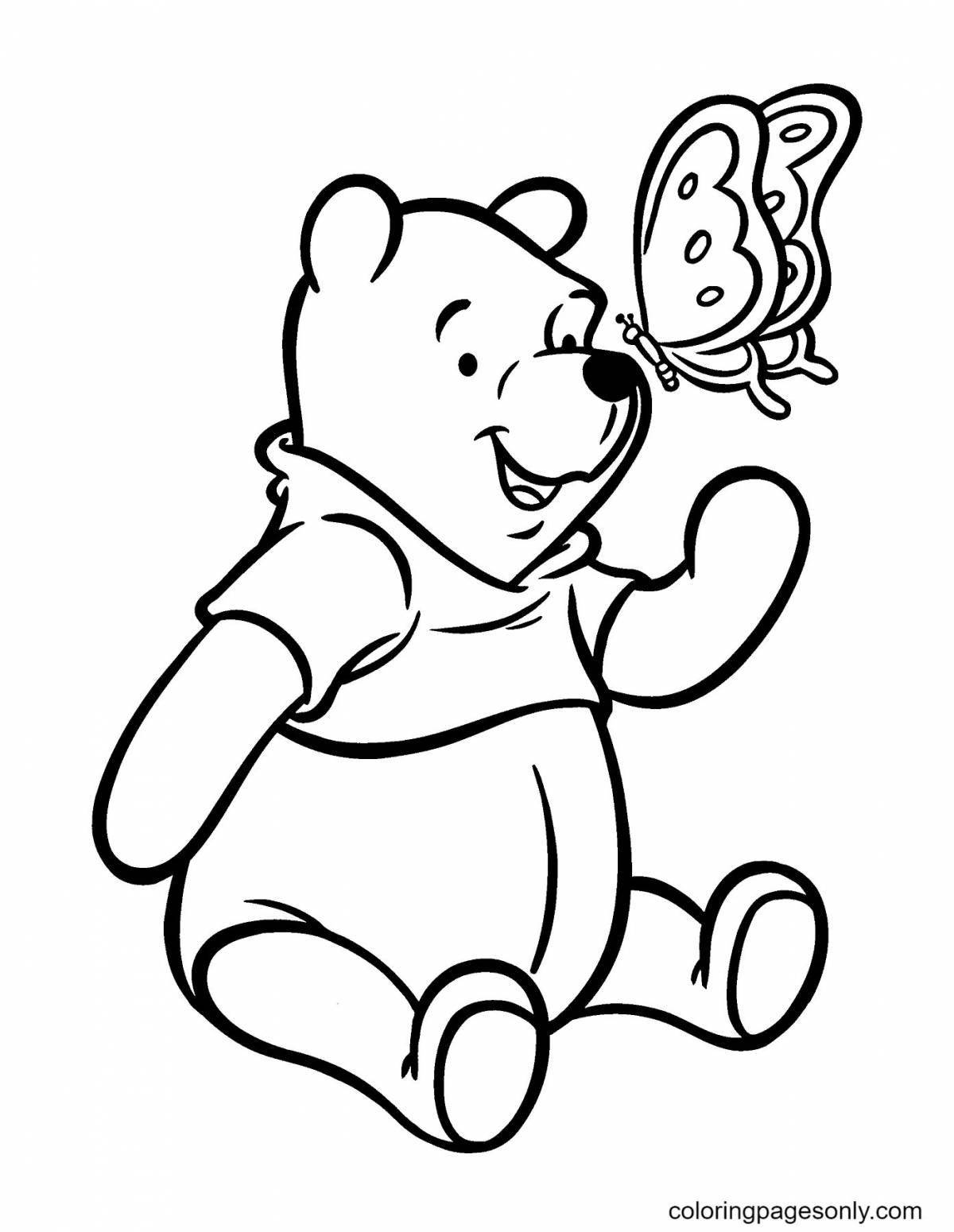 Tempting coloring bear clumsy