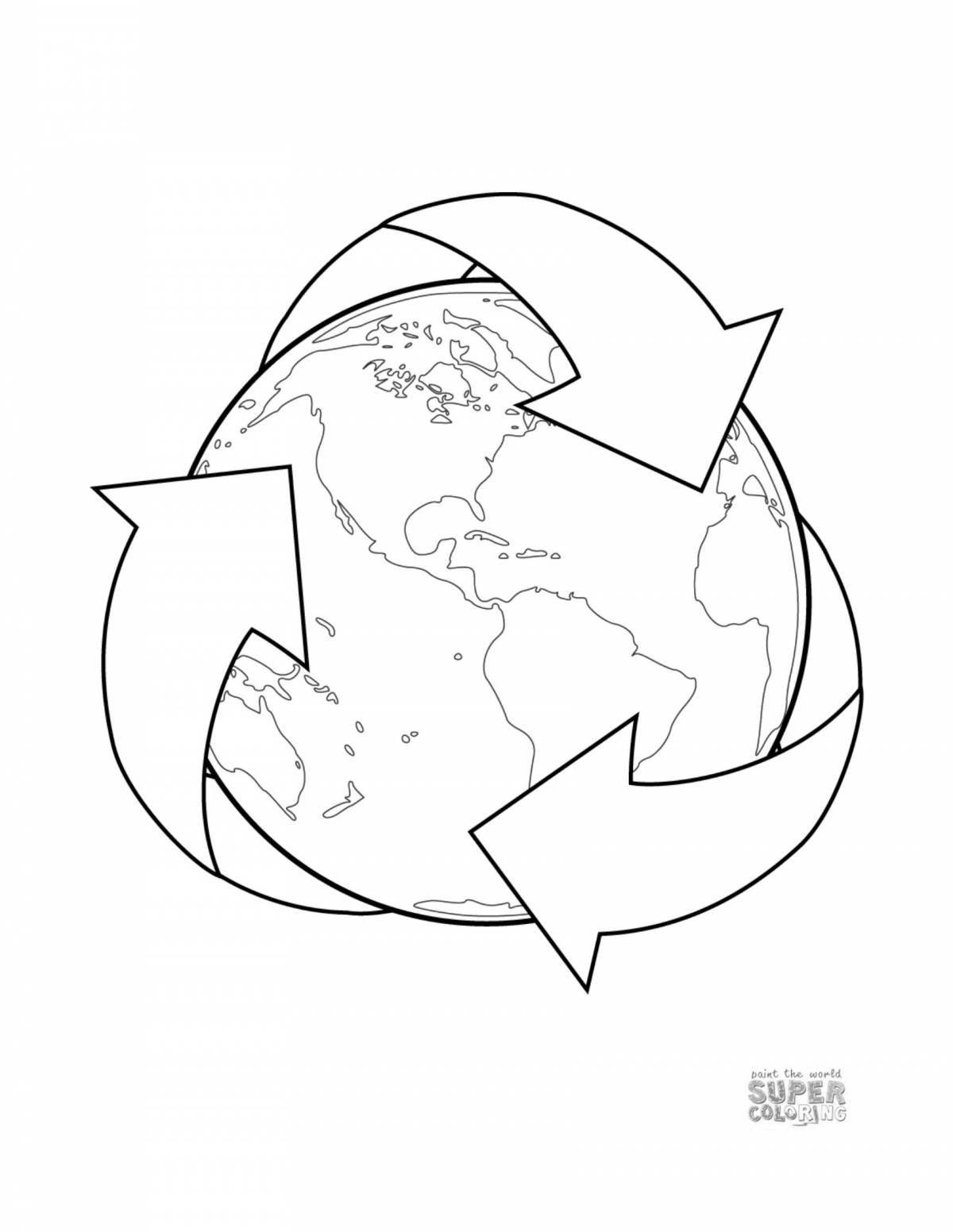 Shining environmental protection coloring page