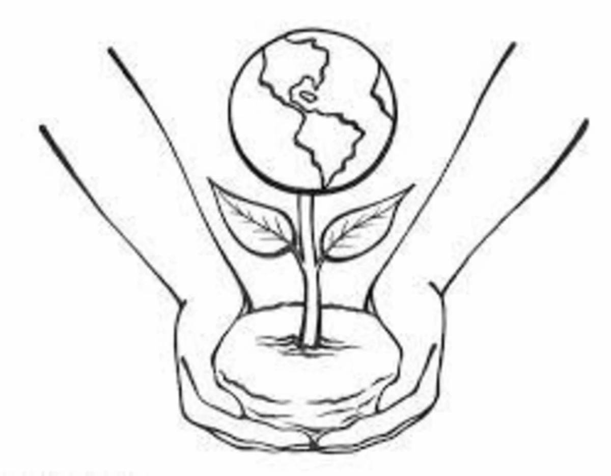 Playful eco coloring book