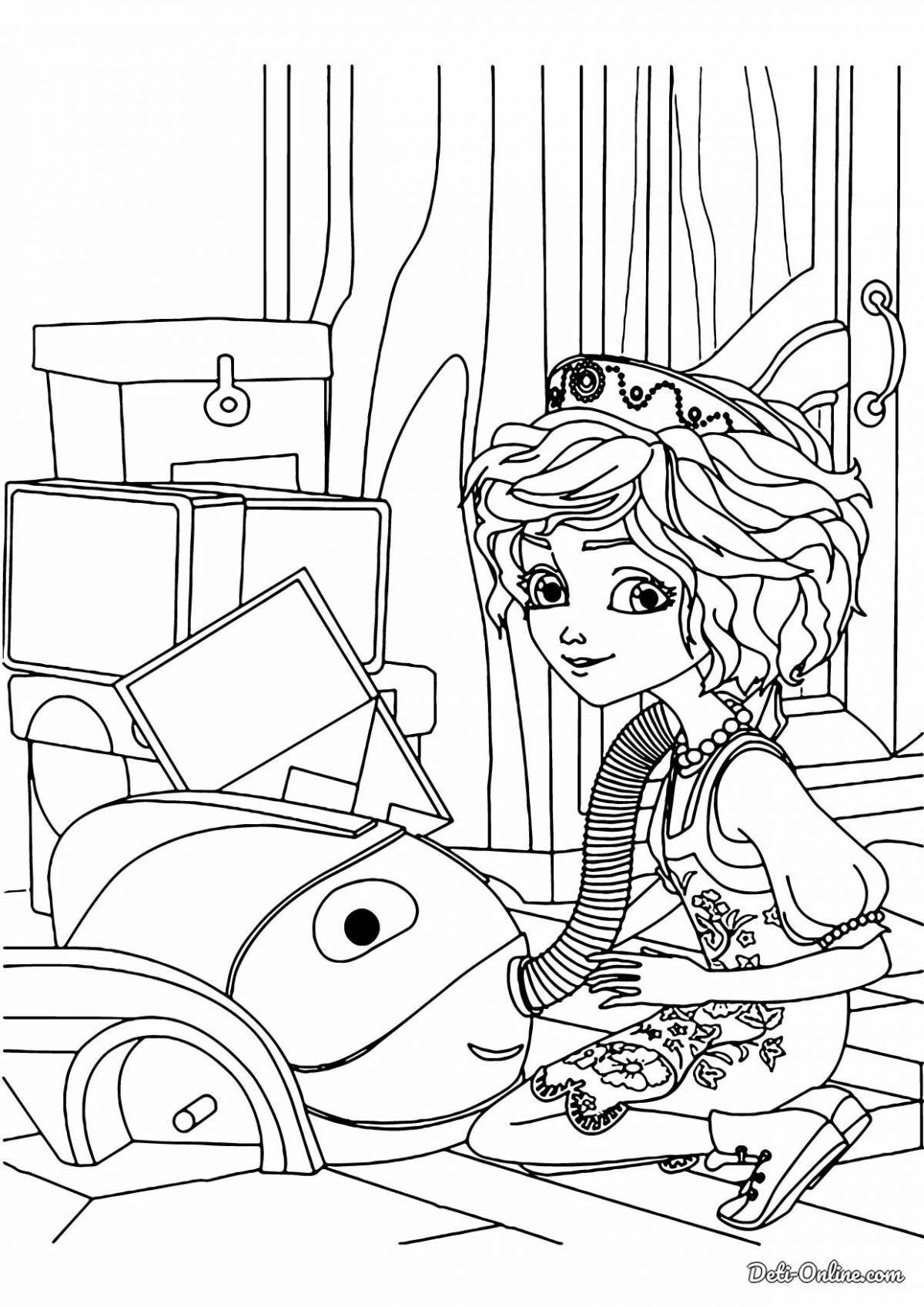Shine cartoon princess coloring book