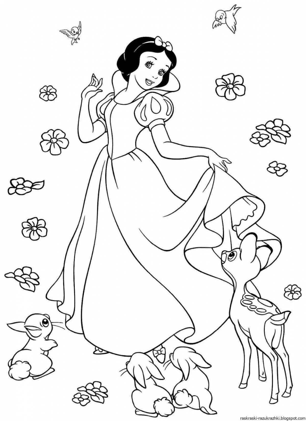 Large coloring book for girls princesses 5-6 years old