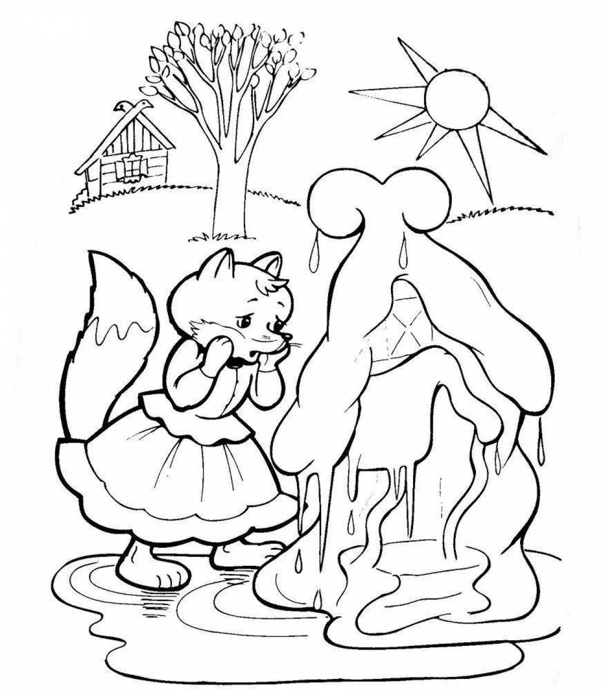 Coloring book funny fairy tale