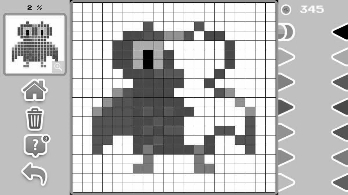 Интригующая игра-раскраска по номерам без интернета по клеточкам