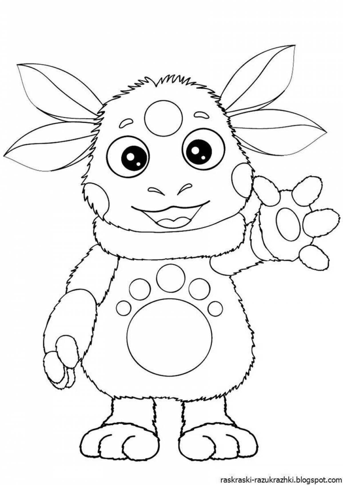 Adorable cartoon coloring book for 4 year olds