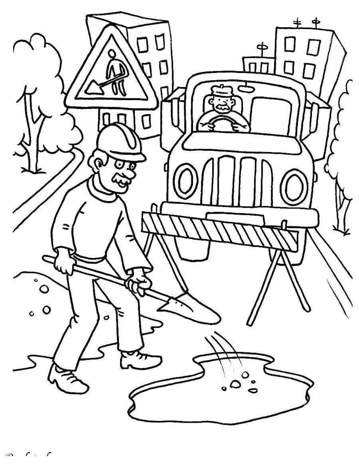 Coloring pages of my dad and me for safer roads