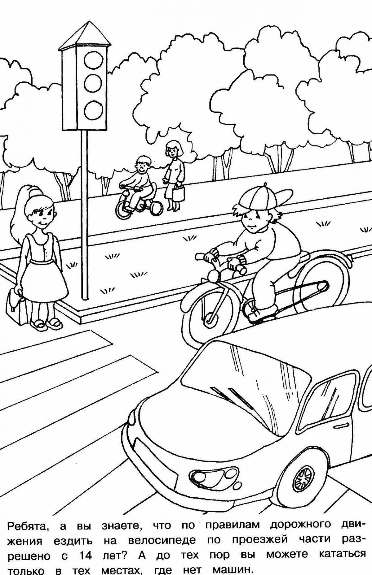 Fun coloring pages with dad and me for safer roads