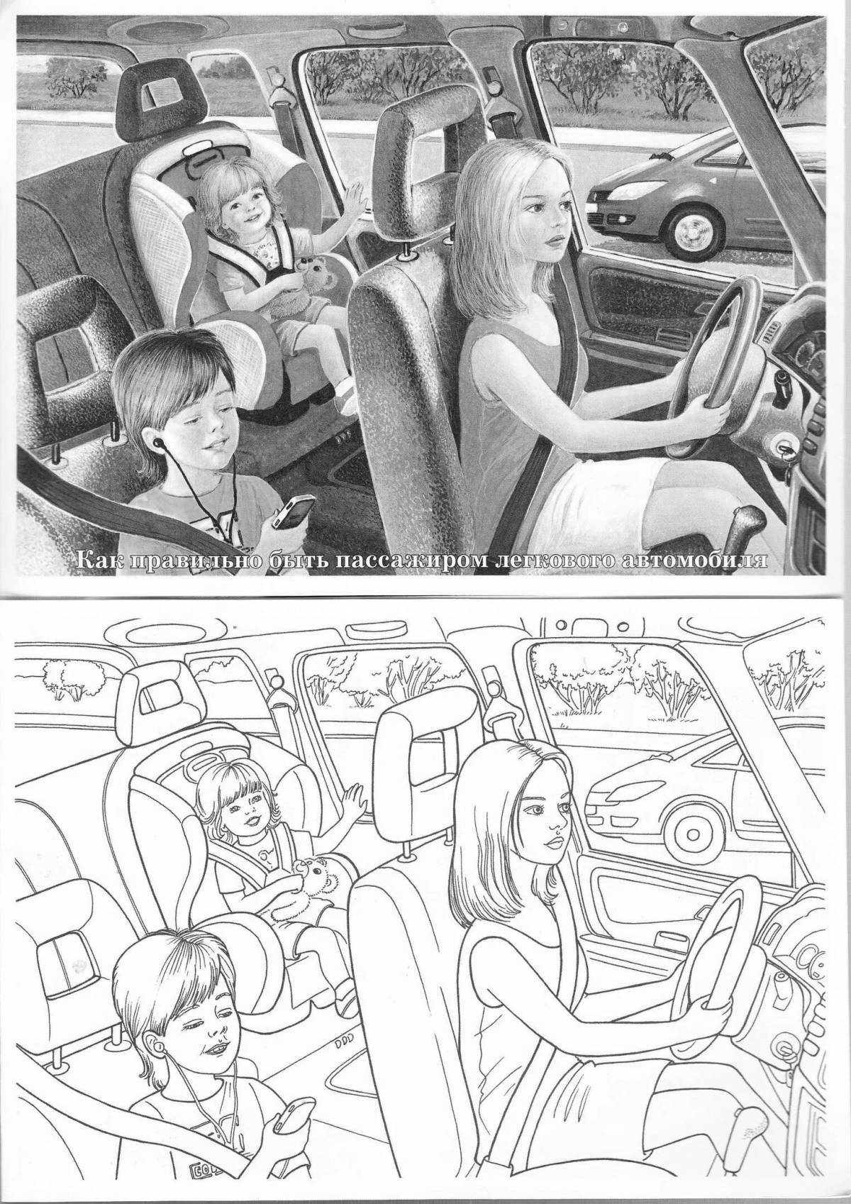Crazy coloring pages of my dad and me for safer roads
