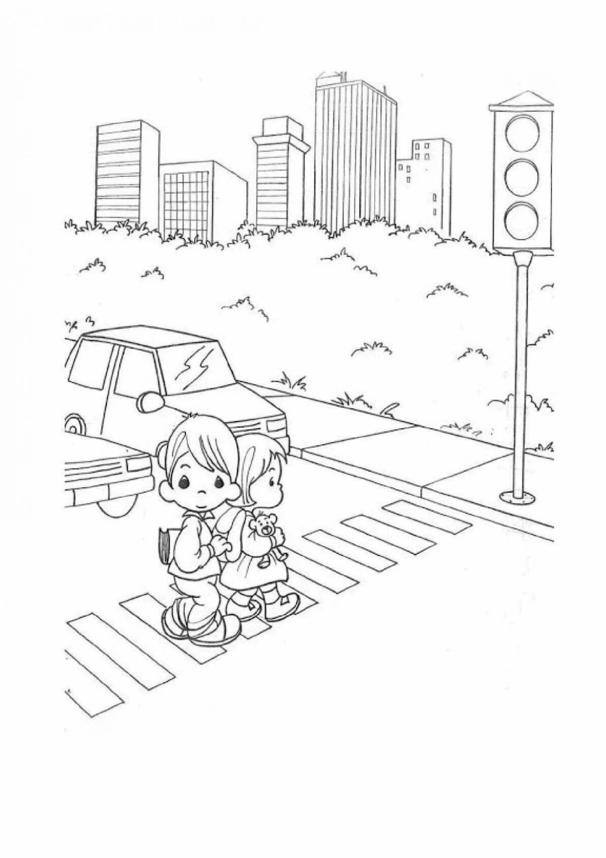 Color-frenzy coloring page drawings of my dad and me for safer roads