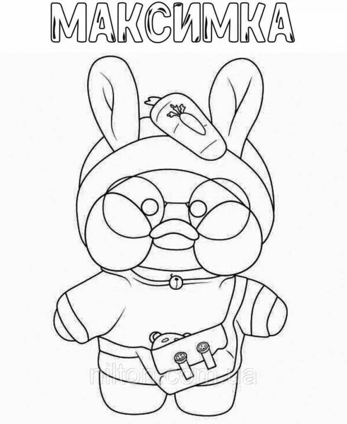 Amazing duck coloring page from tik tok