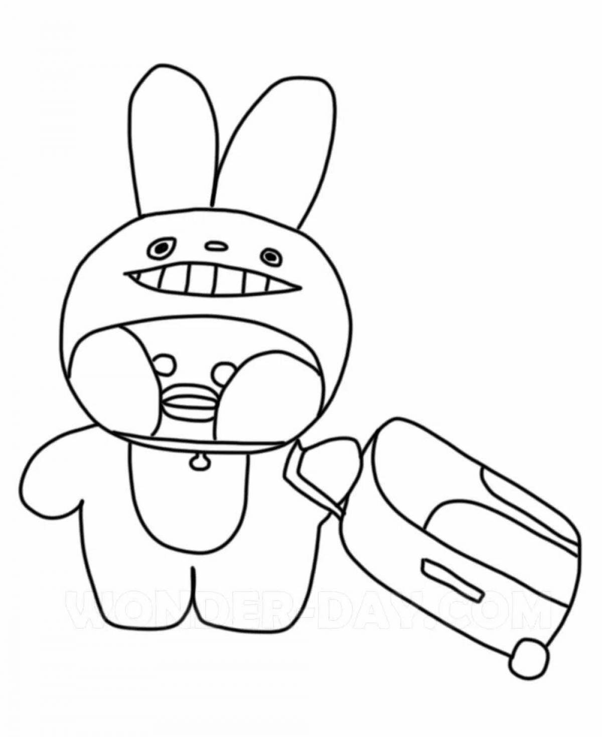 Dazzling duck coloring page from tik tok
