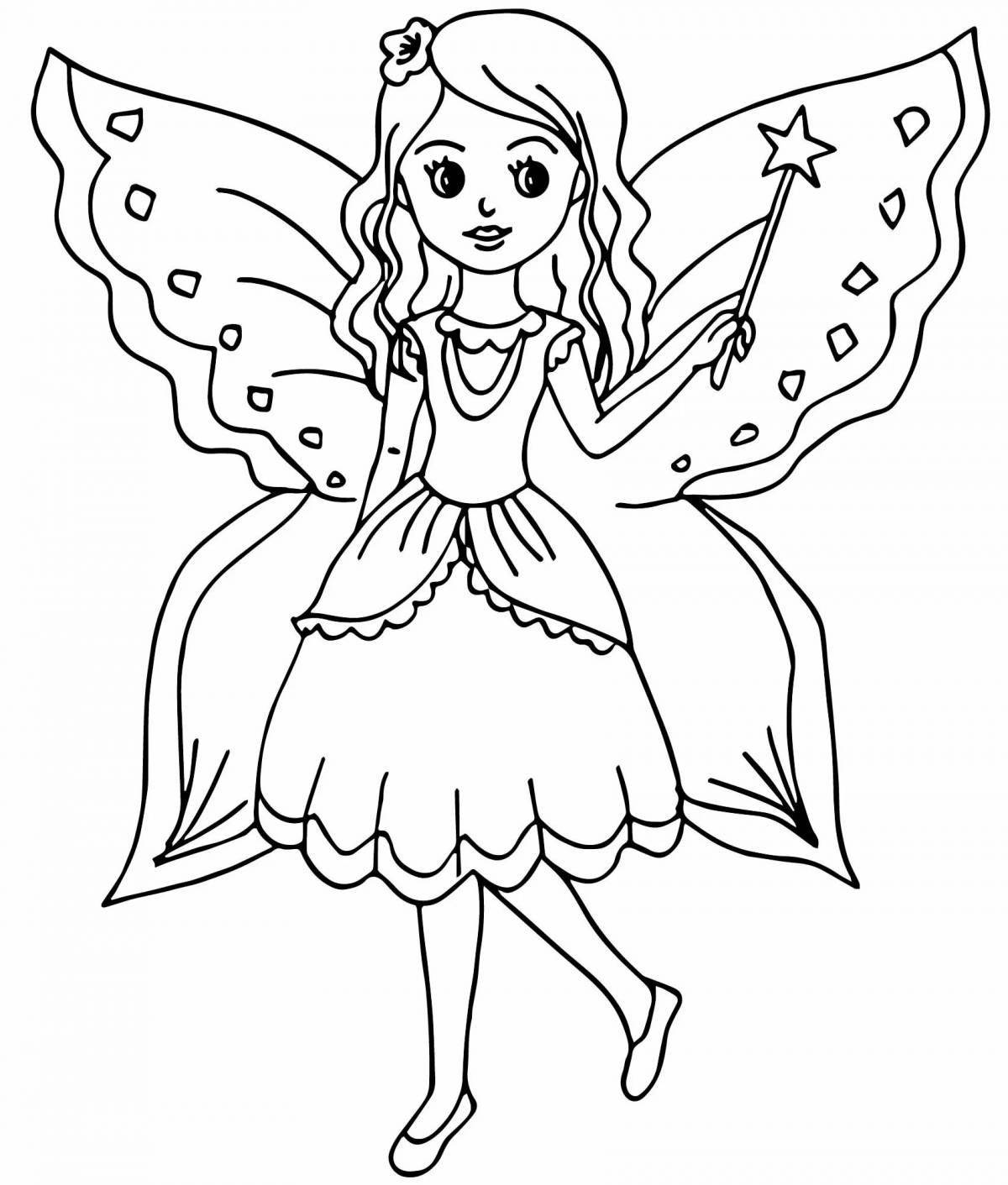 Волшебная раскраска феи для детей 5-6 лет